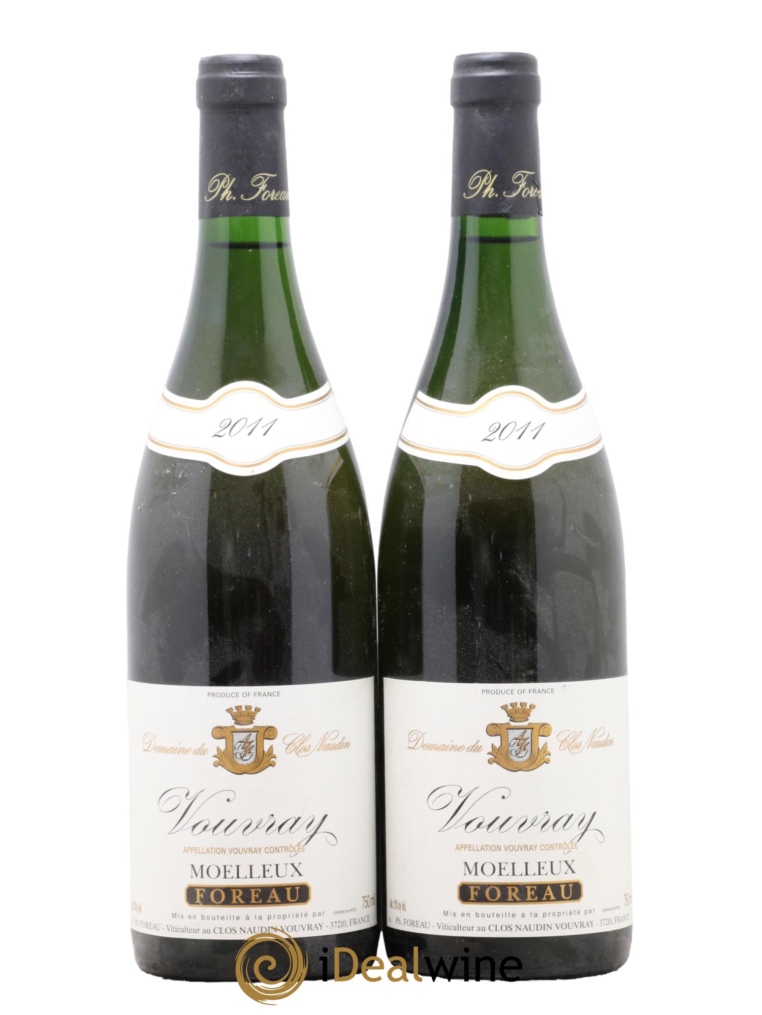 Vouvray Moelleux Clos Naudin - Philippe Foreau 2011 - Lot of 2 bottles - 0