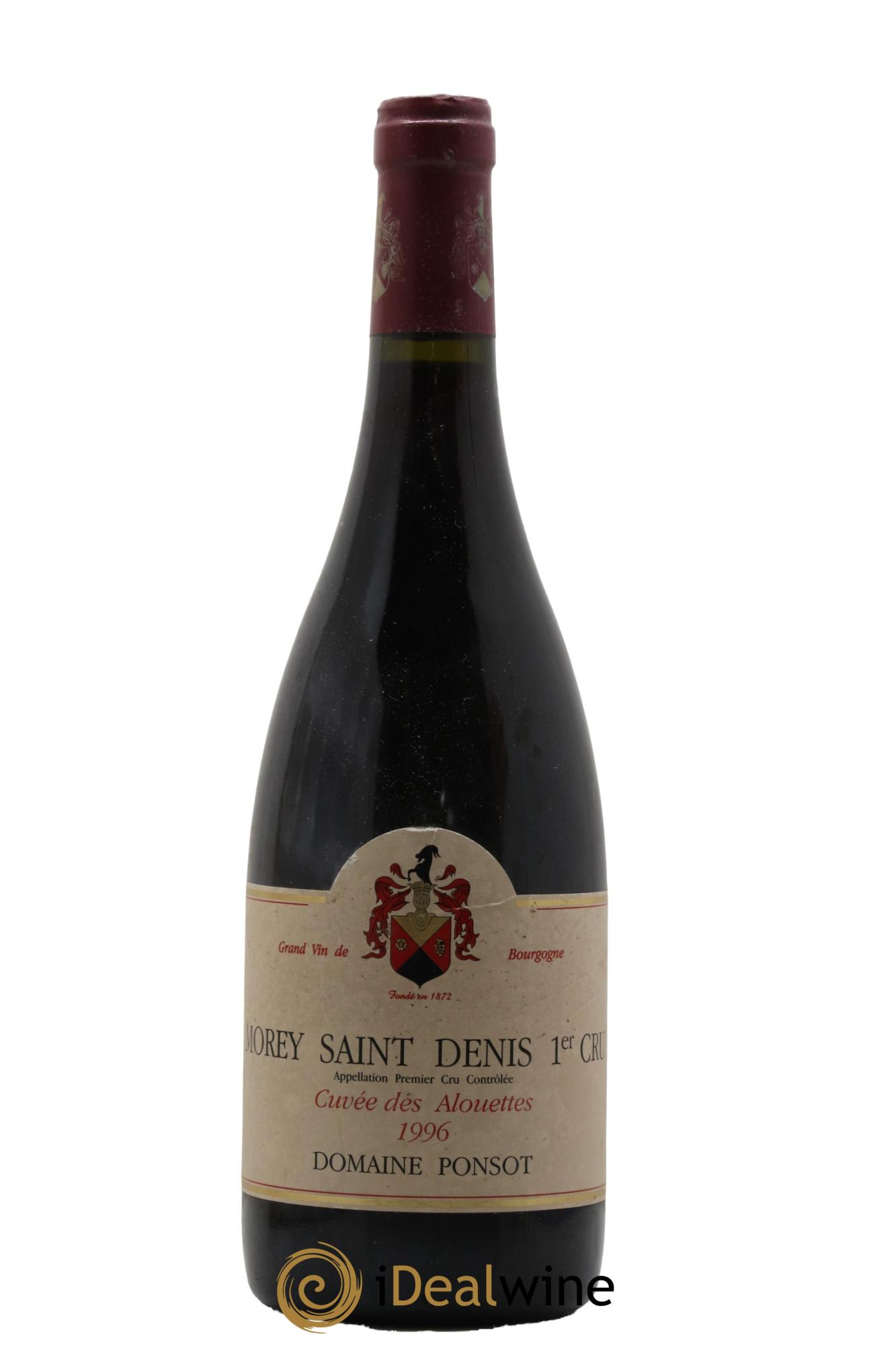 Morey Saint-Denis 1er Cru Cuvée des Alouettes Ponsot (Domaine) 1996 - Lot of 1 bottle - 0