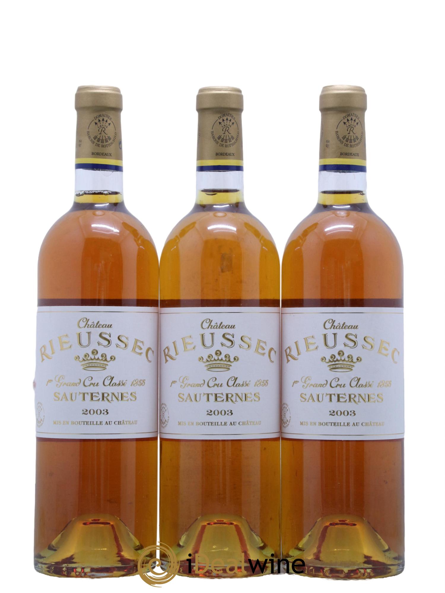 Château Rieussec 1er Grand Cru Classé  2003 - Posten von 3 Flaschen - 0