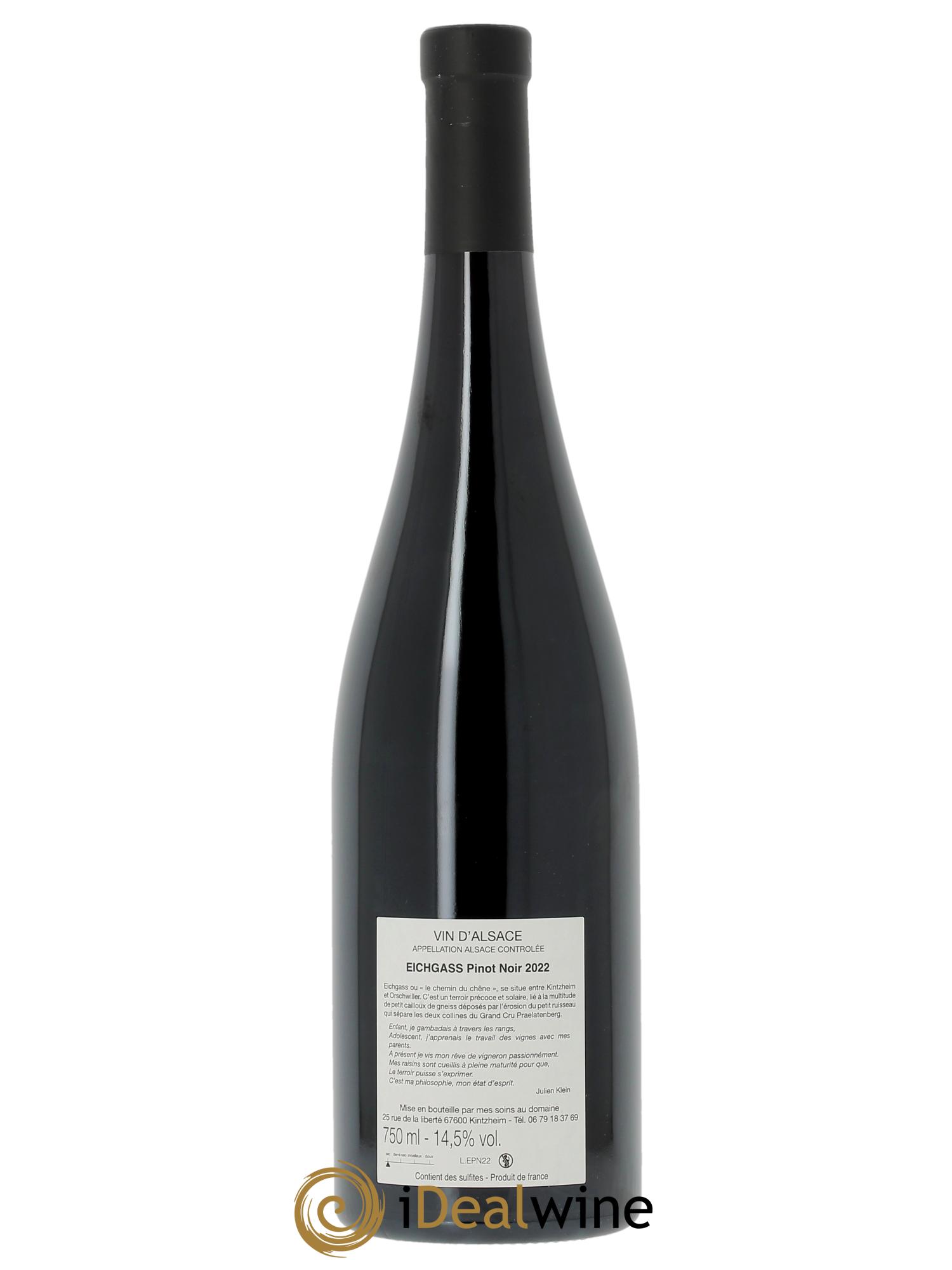 Alsace Pinot noir Eichgass Julien Klein  2022 - Posten von 1 Flasche - 1