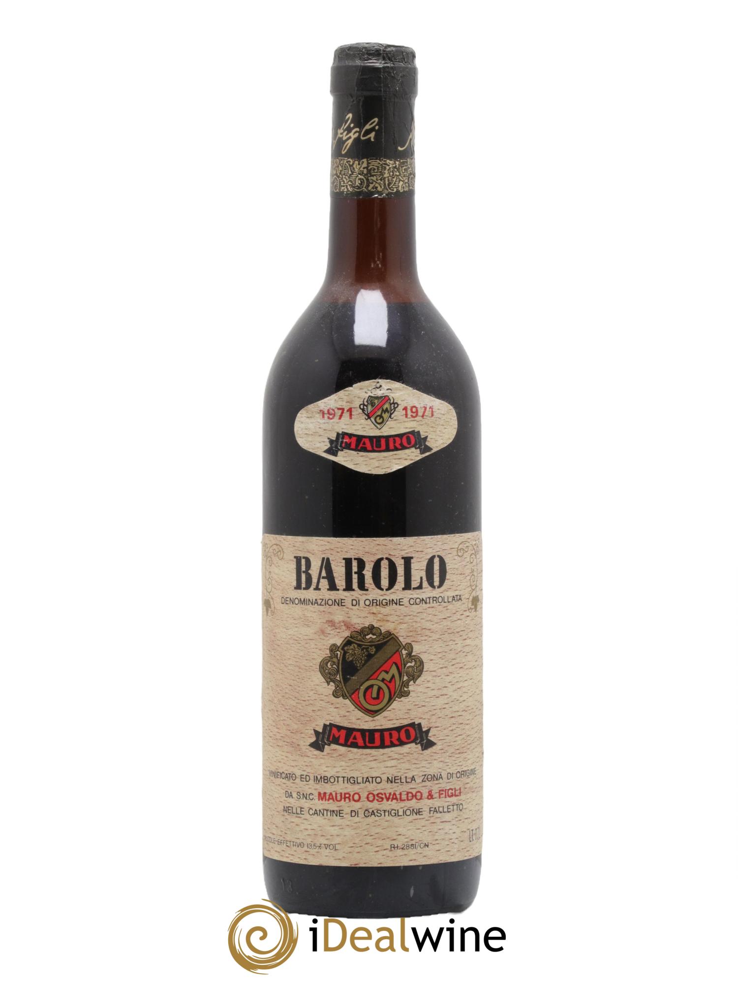 Barolo DOCG Mauro Osvaldo e Figli 1971 - Lotto di 1 bottiglia - 0