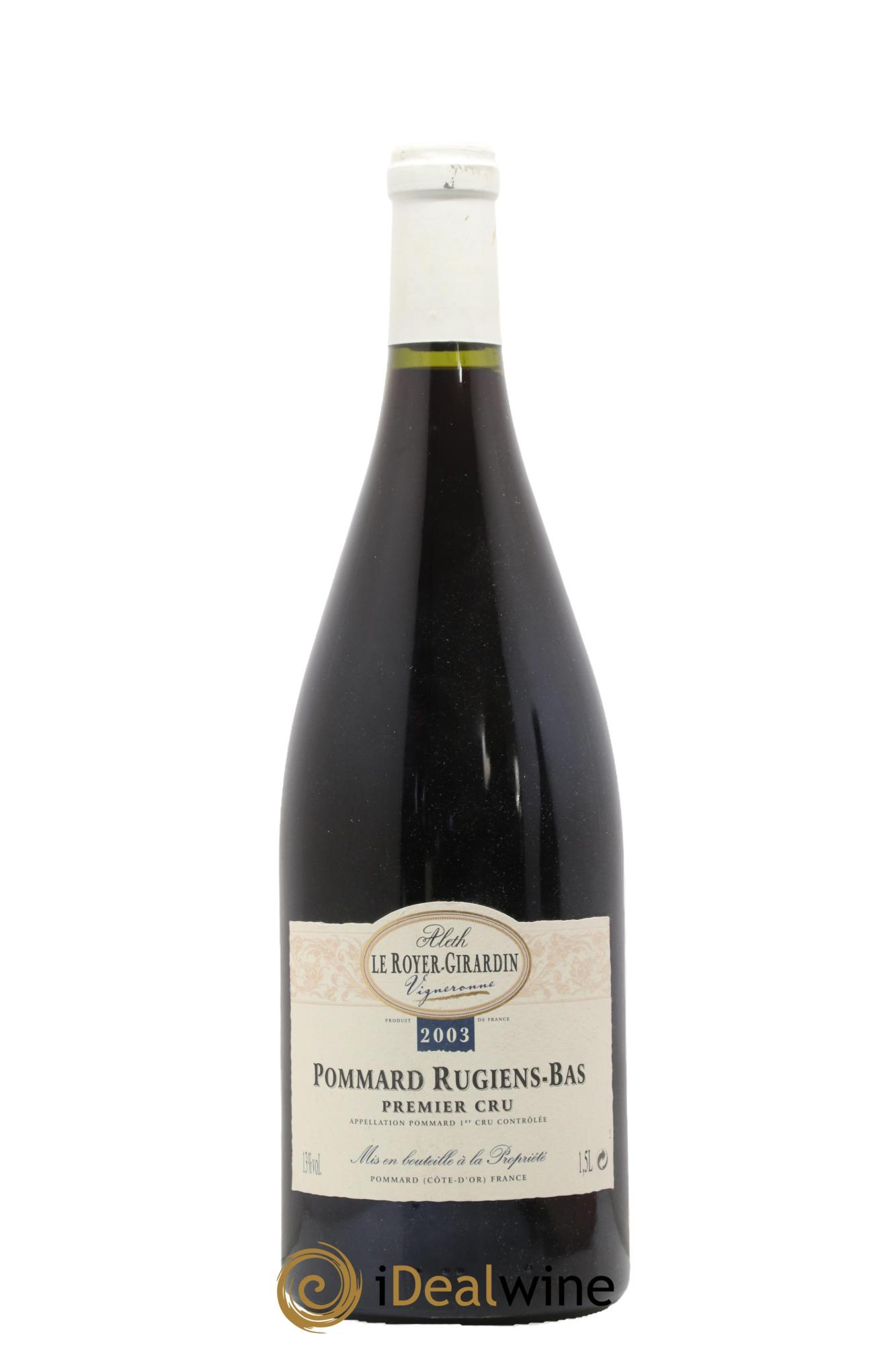 Pommard 1er Cru Rugiens Bas Aleth Le Royer Girardin 2003 - Posten von 1 Magnum - 0