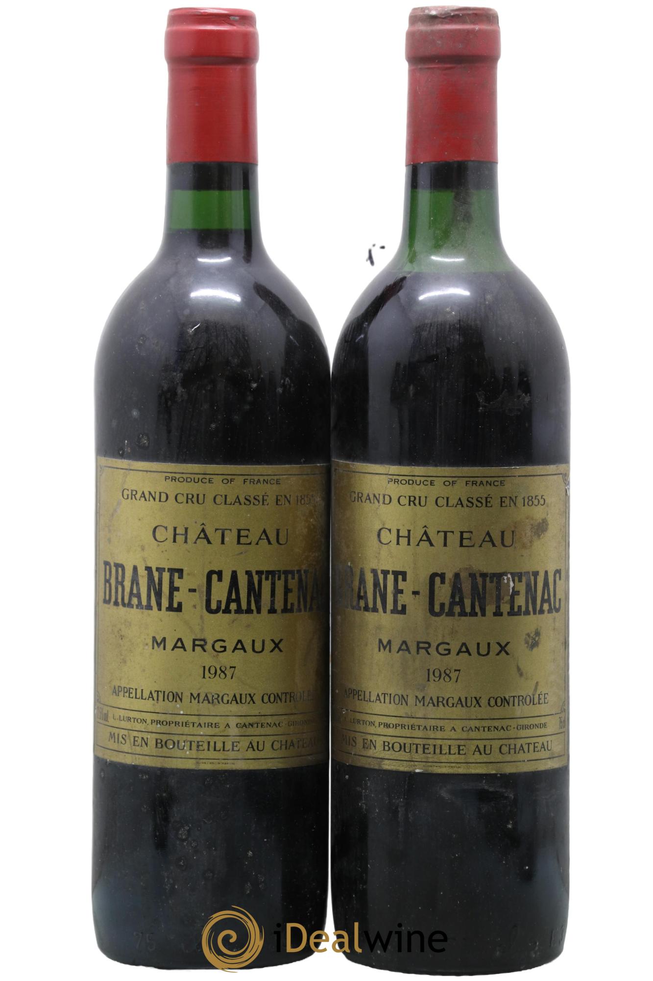 Château Brane Cantenac 2ème Grand Cru Classé  1987 - Lot de 2 bouteilles - 0