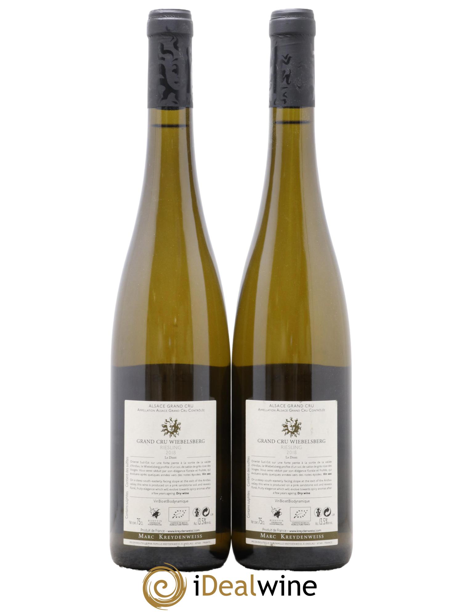 Alsace Riesling Grand Cru Wiebelsberg Marc Kreydenweiss 2018 - Lot de 2 bouteilles - 1