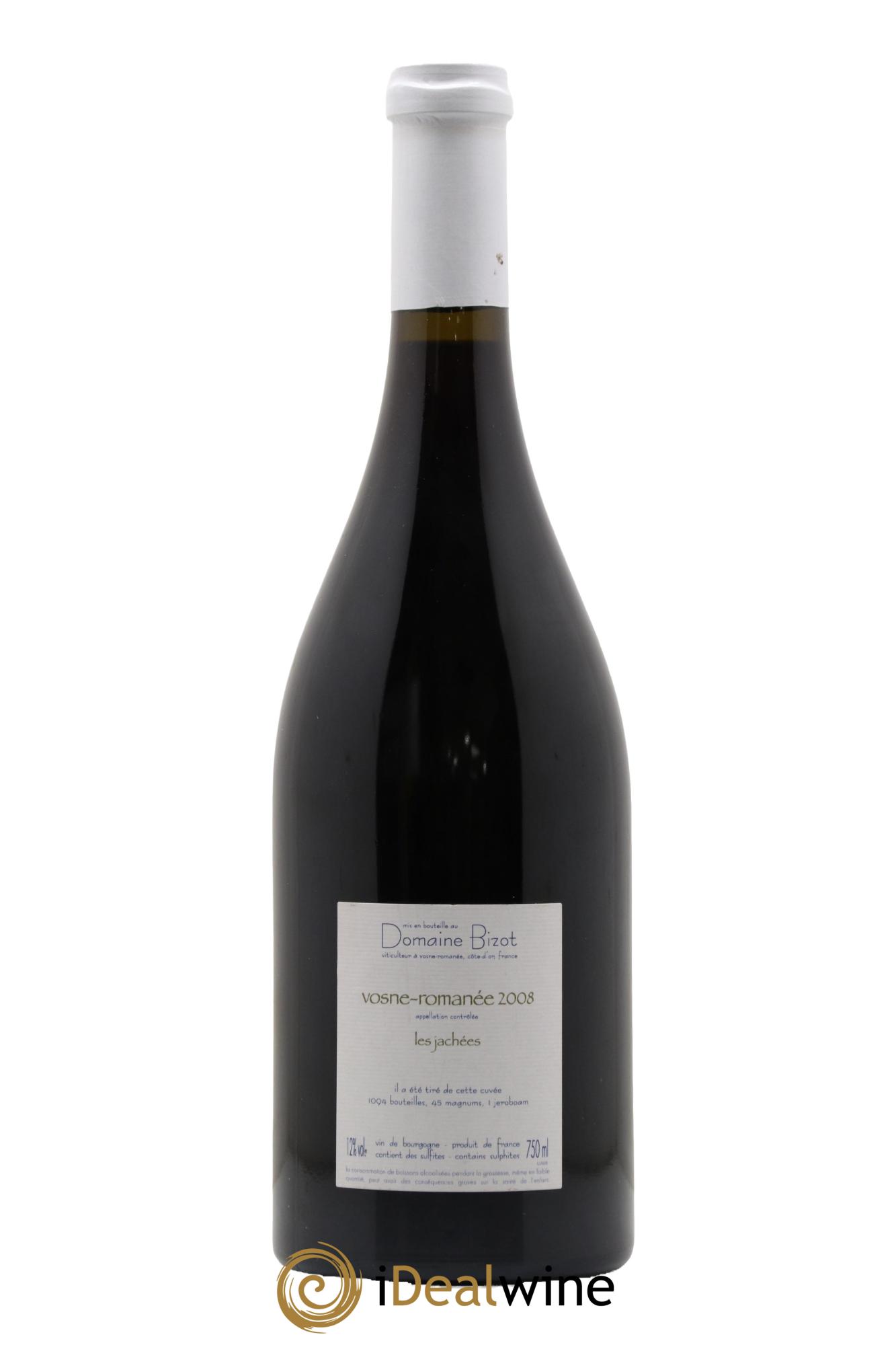 Vosne-Romanée Les Jachées Bizot (Domaine) 2008 - Lot de 1 bouteille - 1