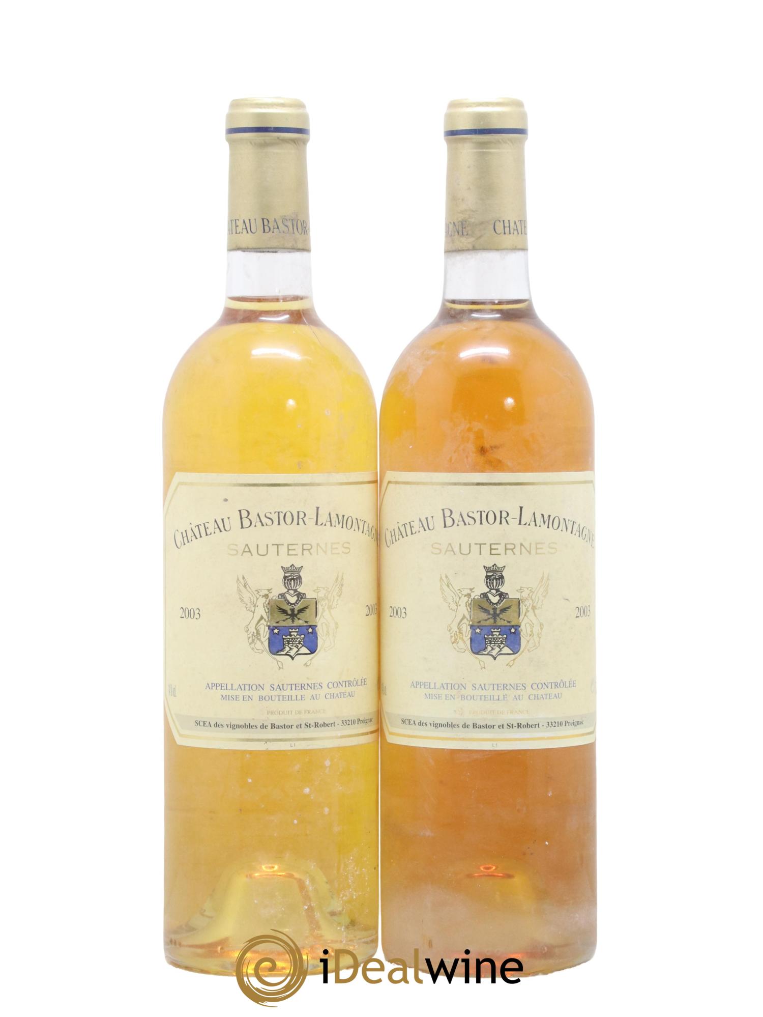 Château Bastor Lamontagne 2003 - Lot de 2 bouteilles - 0