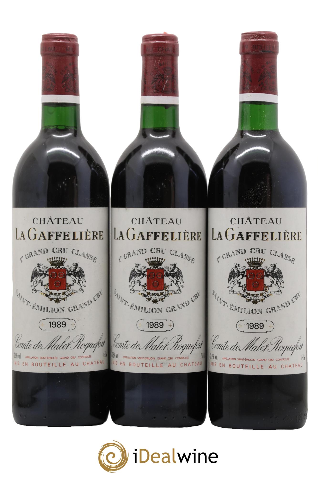 Château la Gaffelière 1er Grand Cru Classé B 1989 - Lot de 3 bouteilles - 0