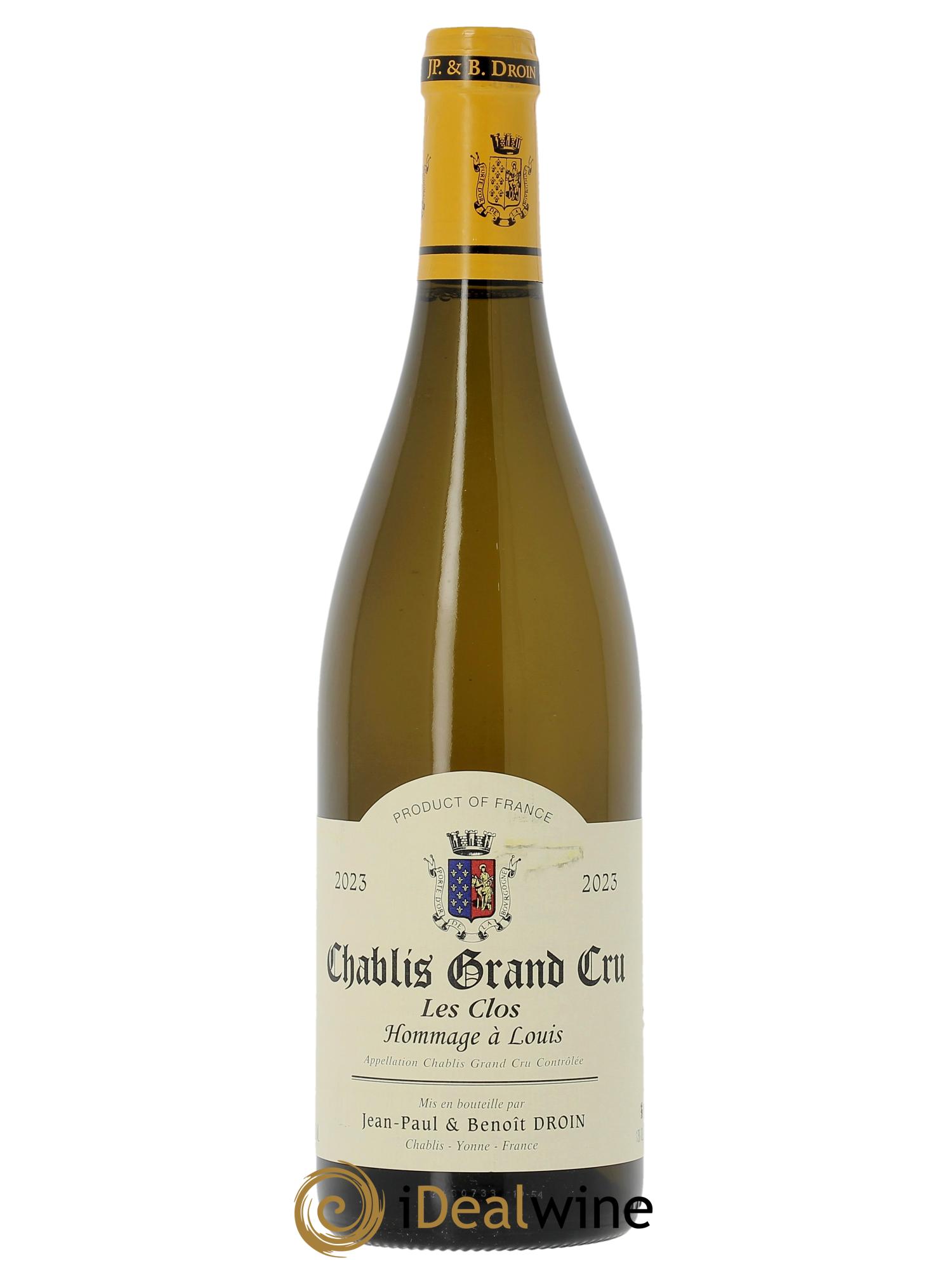 Chablis Grand Cru Hommage à Louis Jean-Paul & Benoît Droin (Domaine)  2023 - Lot de 1 bouteille - 0