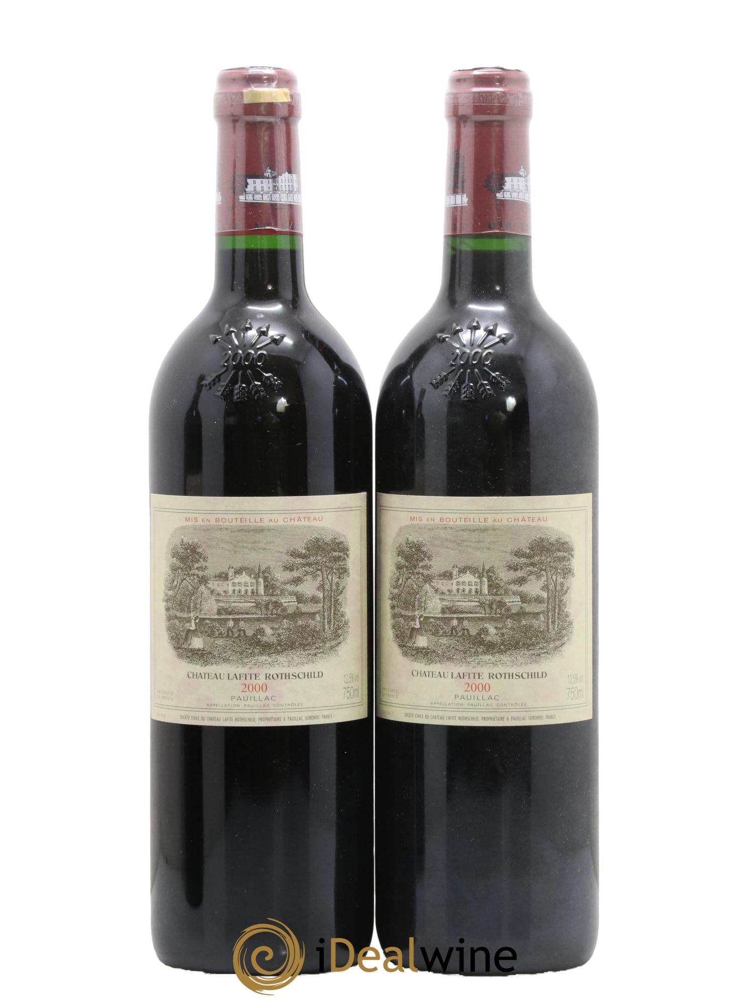 Château Lafite Rothschild 1er Grand Cru Classé 2000 - Lot de 2 bouteilles - 0