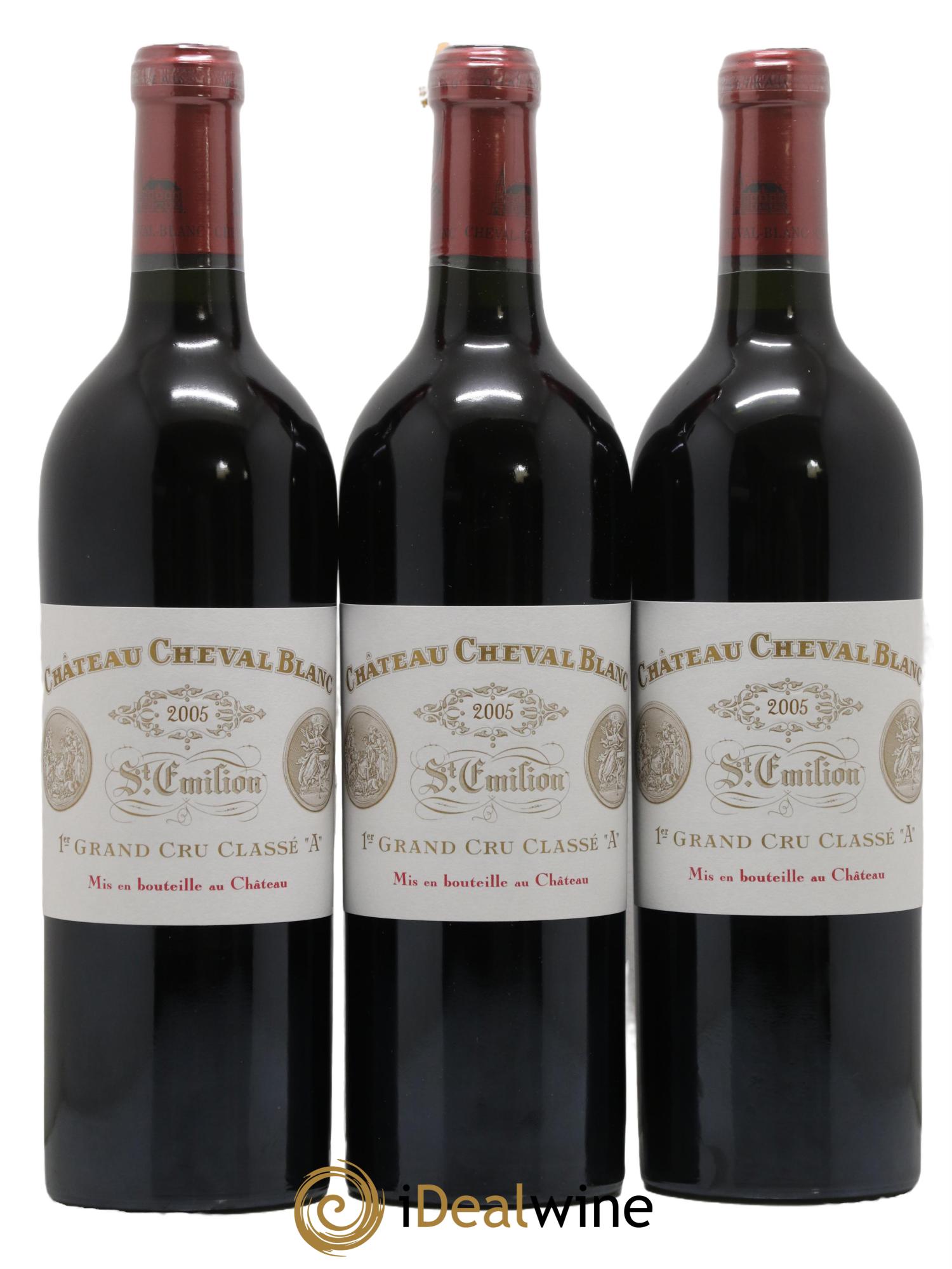 Château Cheval Blanc 1er Grand Cru Classé A 2005 - Posten von 3 Flaschen - 0