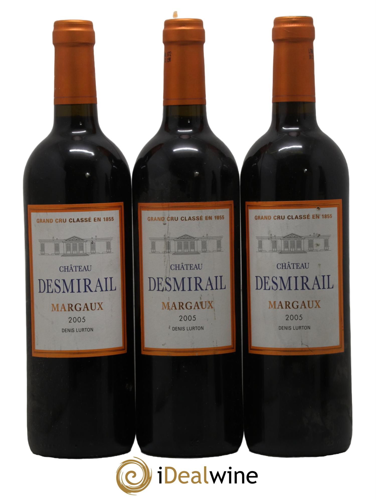 Château Desmirail 3ème Grand Cru Classé 2005 - Lot de 3 bouteilles - 0