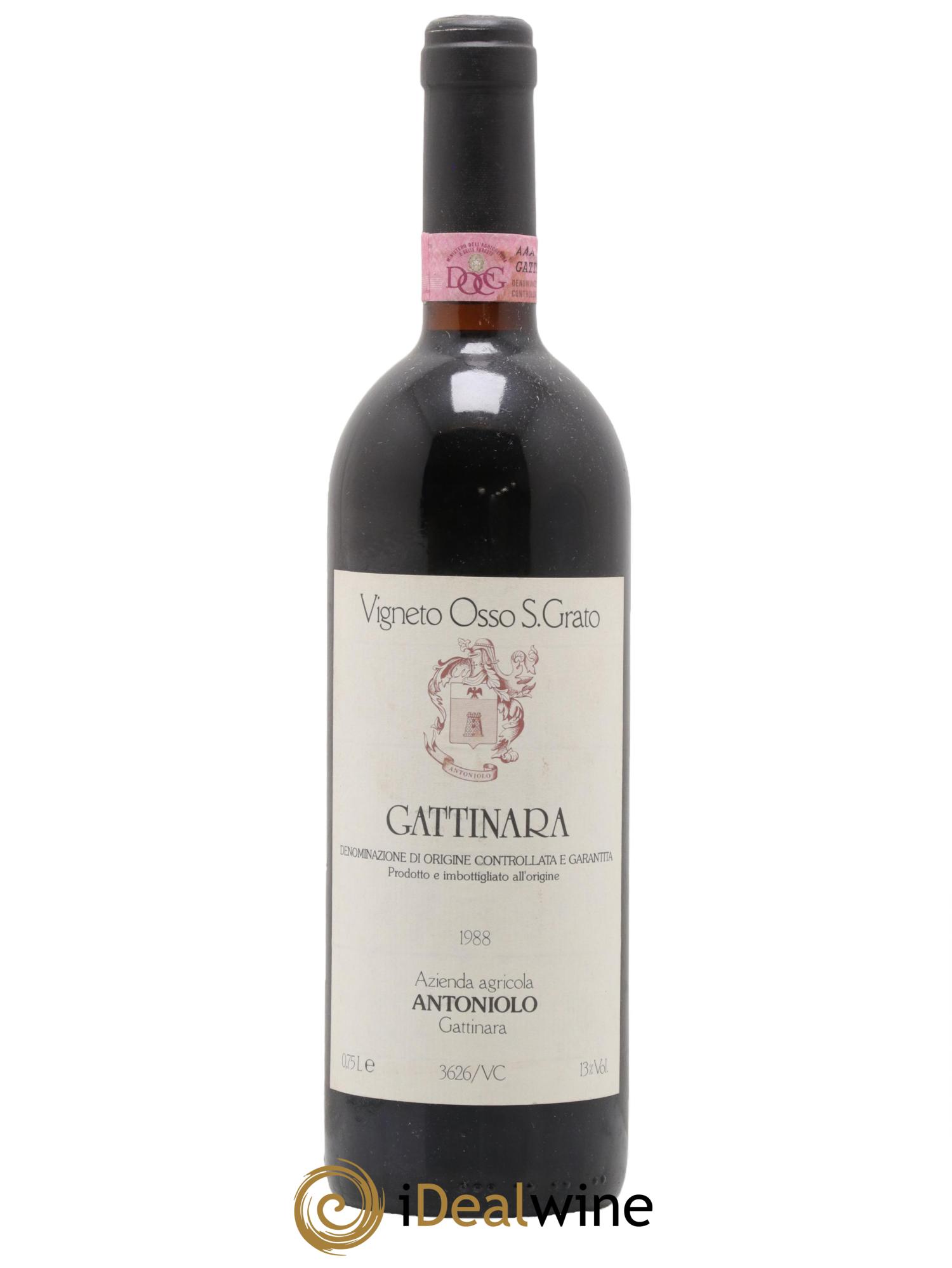 Gattinara DOCG Osso San Grato Antoniolo 1988 - Lot de 1 bouteille - 0