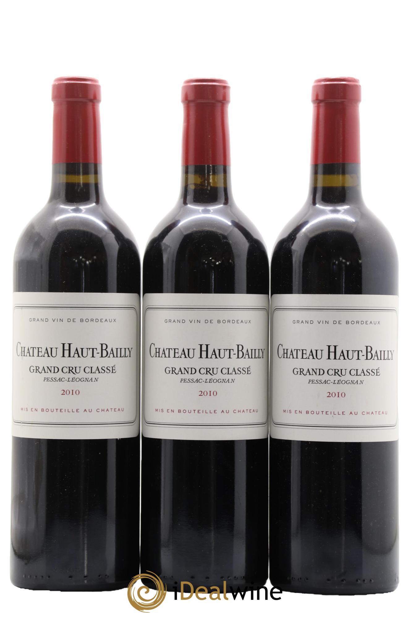 Château Haut-Bailly Cru Classé de Graves 2010 - Posten von 3 Flaschen - 0