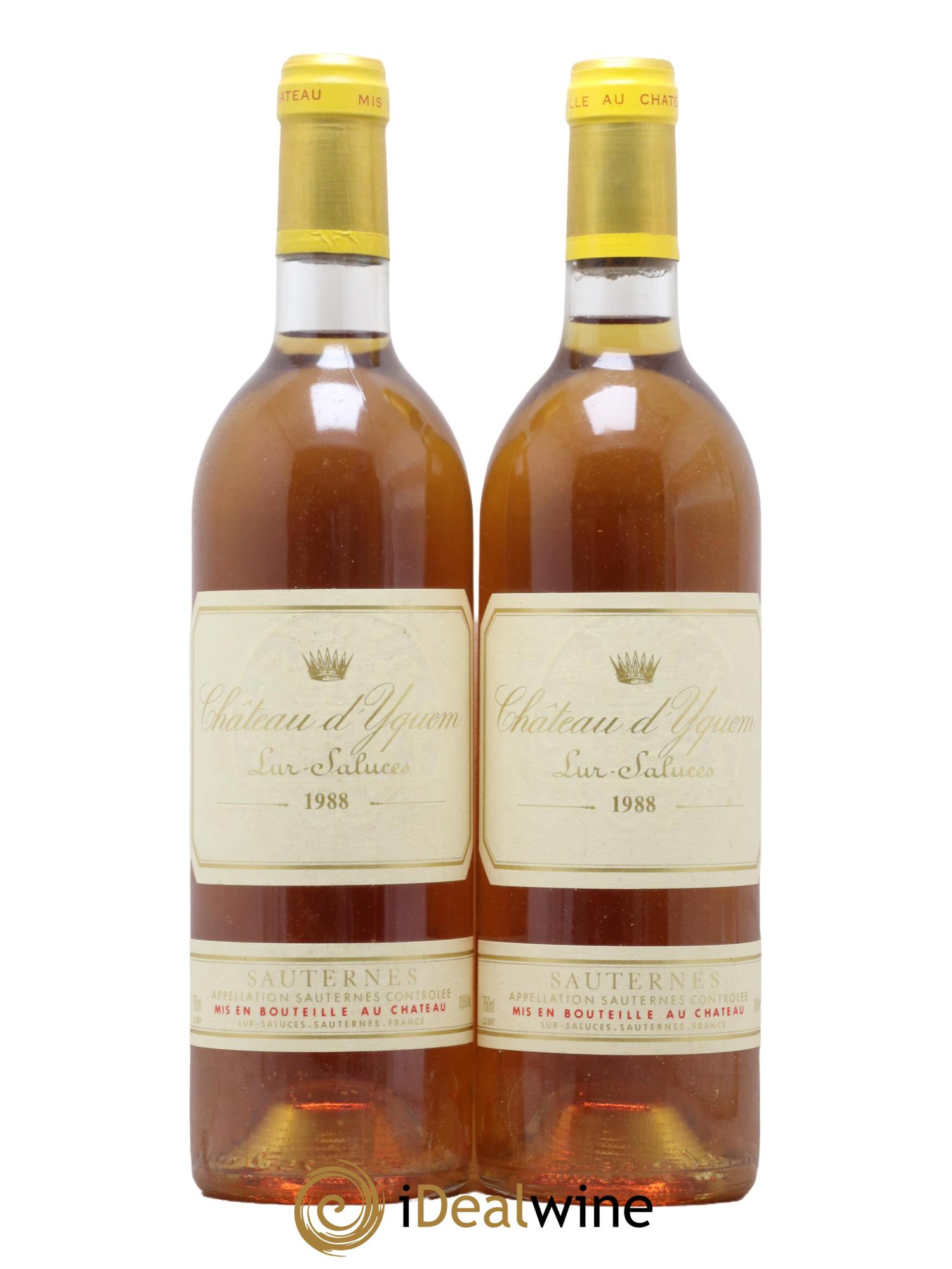 Château d' Yquem 1er Cru Classé Supérieur 1988 - Lot de 2 bouteilles - 0