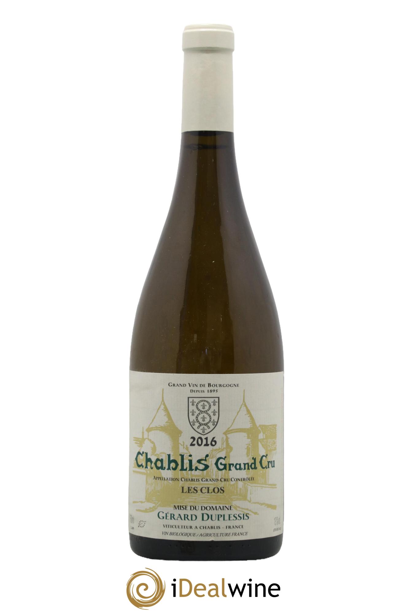 Chablis Grand Cru Les Clos Duplessis 2016 - Lot of 1 bottle - 0