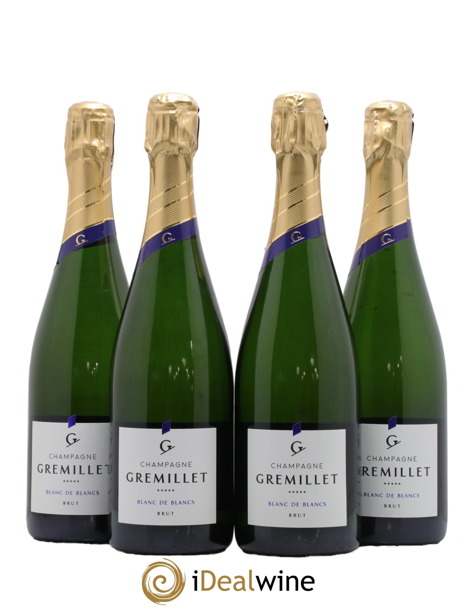 Champagne Gremillet Blanc de Blanc - Lot of 4 bottles - 0