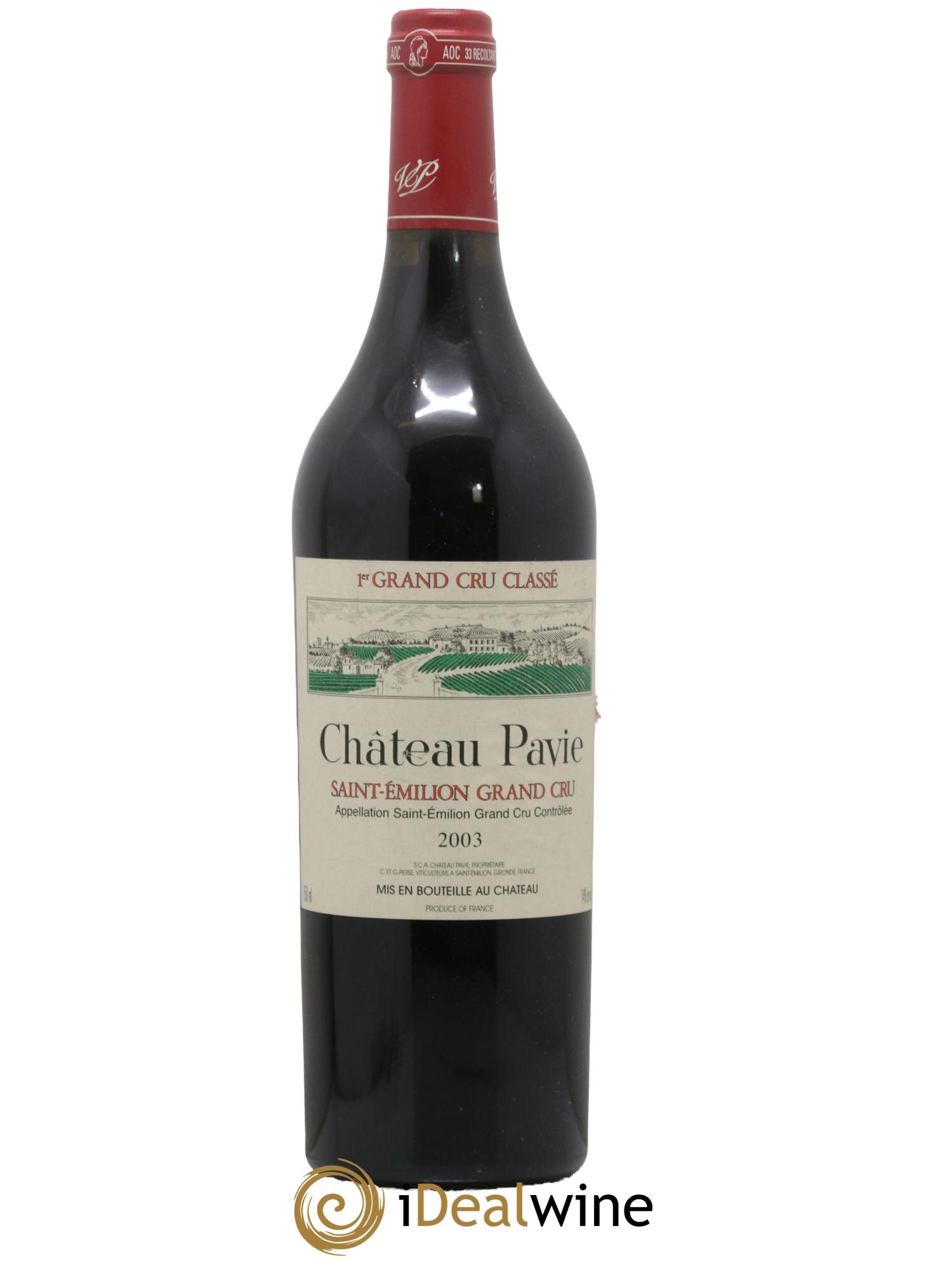 Château Pavie 1er Grand Cru Classé A 2003 - Lot de 1 bouteille - 0