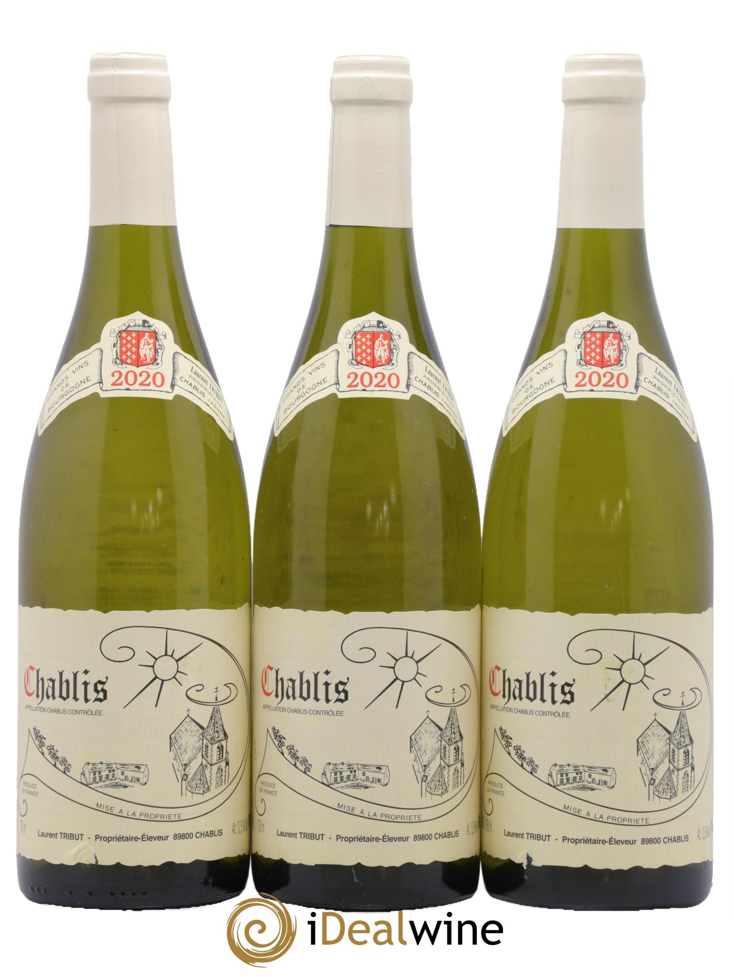 Chablis Laurent Tribut 2020 - Lot de 3 bouteilles - 0