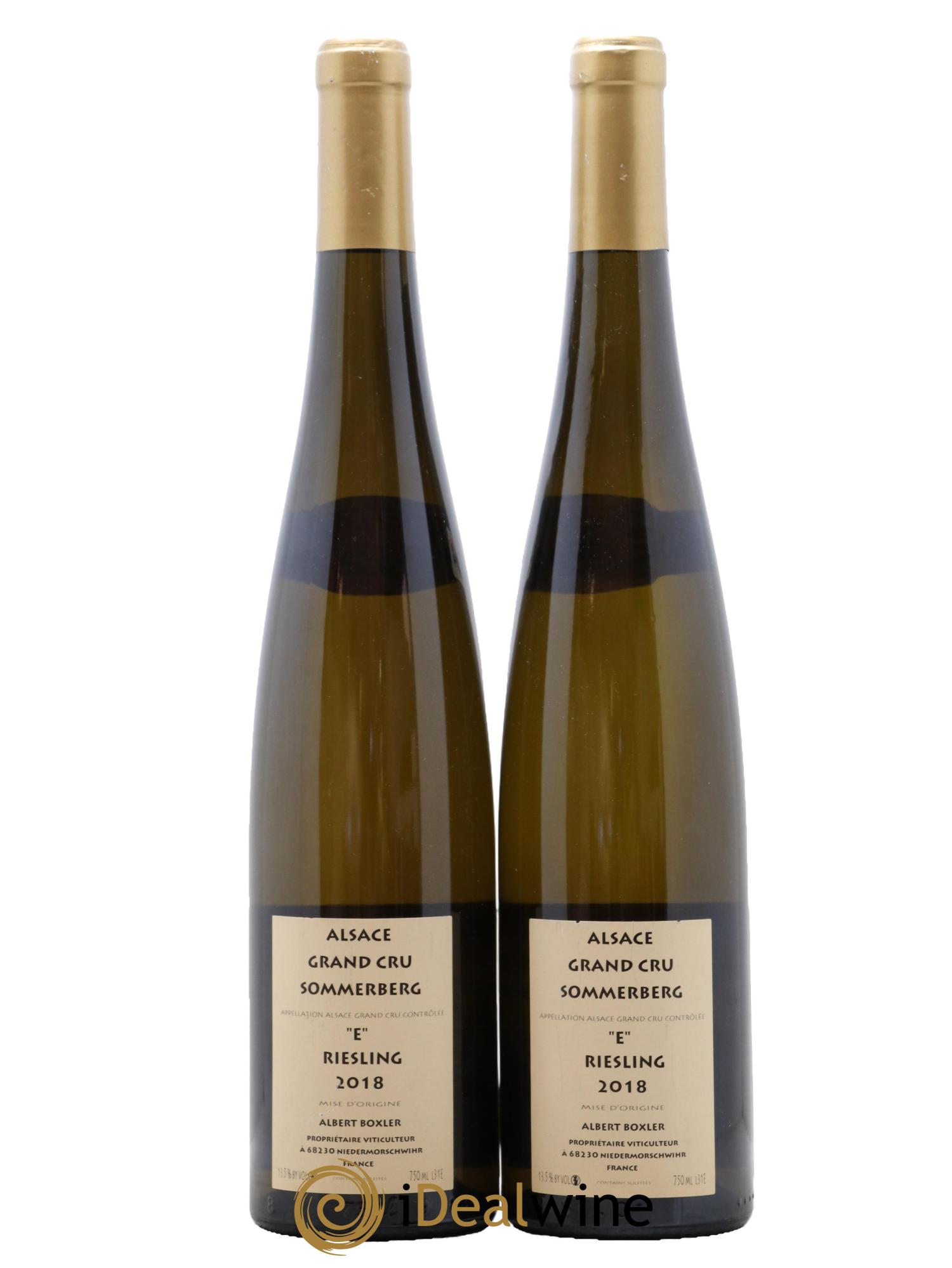 Alsace Riesling Grand Cru Sommerberg E Albert Boxler 2018 - Lot de 2 bouteilles - 1