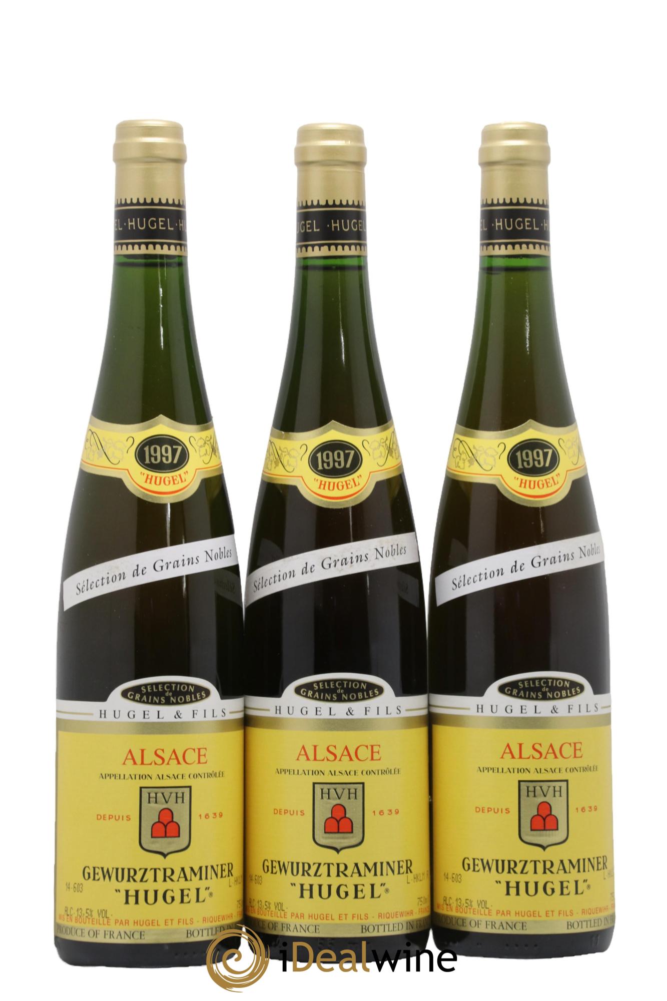 Gewurztraminer Sélection de Grains Nobles Hugel (Domaine) 1997 - Lot de 3 bouteilles - 0