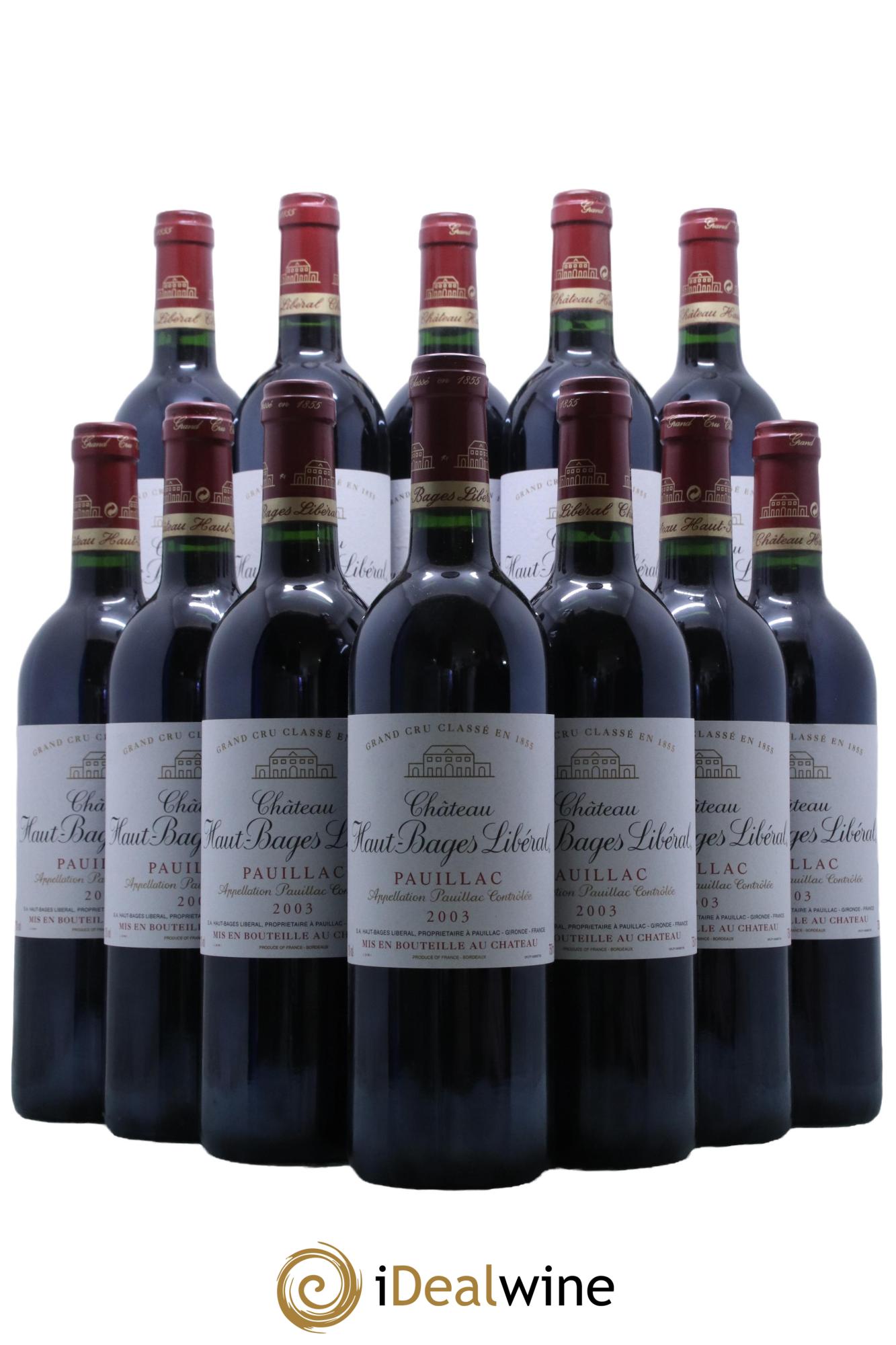 Château Haut Bages Libéral 5ème Grand Cru Classé  2003 - Posten von 12 Flaschen - 0