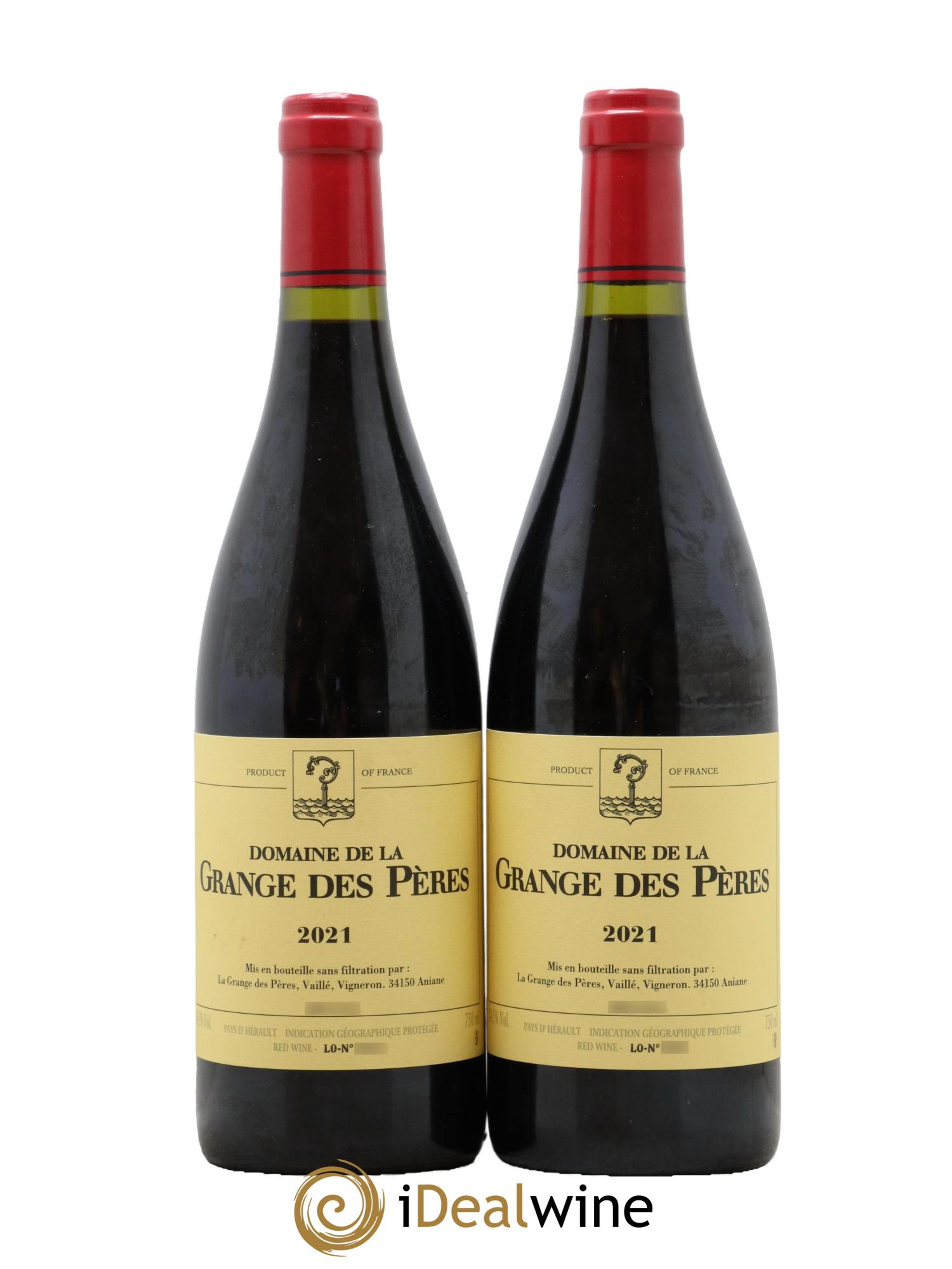 IGP Pays d'Hérault Grange des Pères Laurent Vaillé 2021 - Lot of 2 bottles - 0