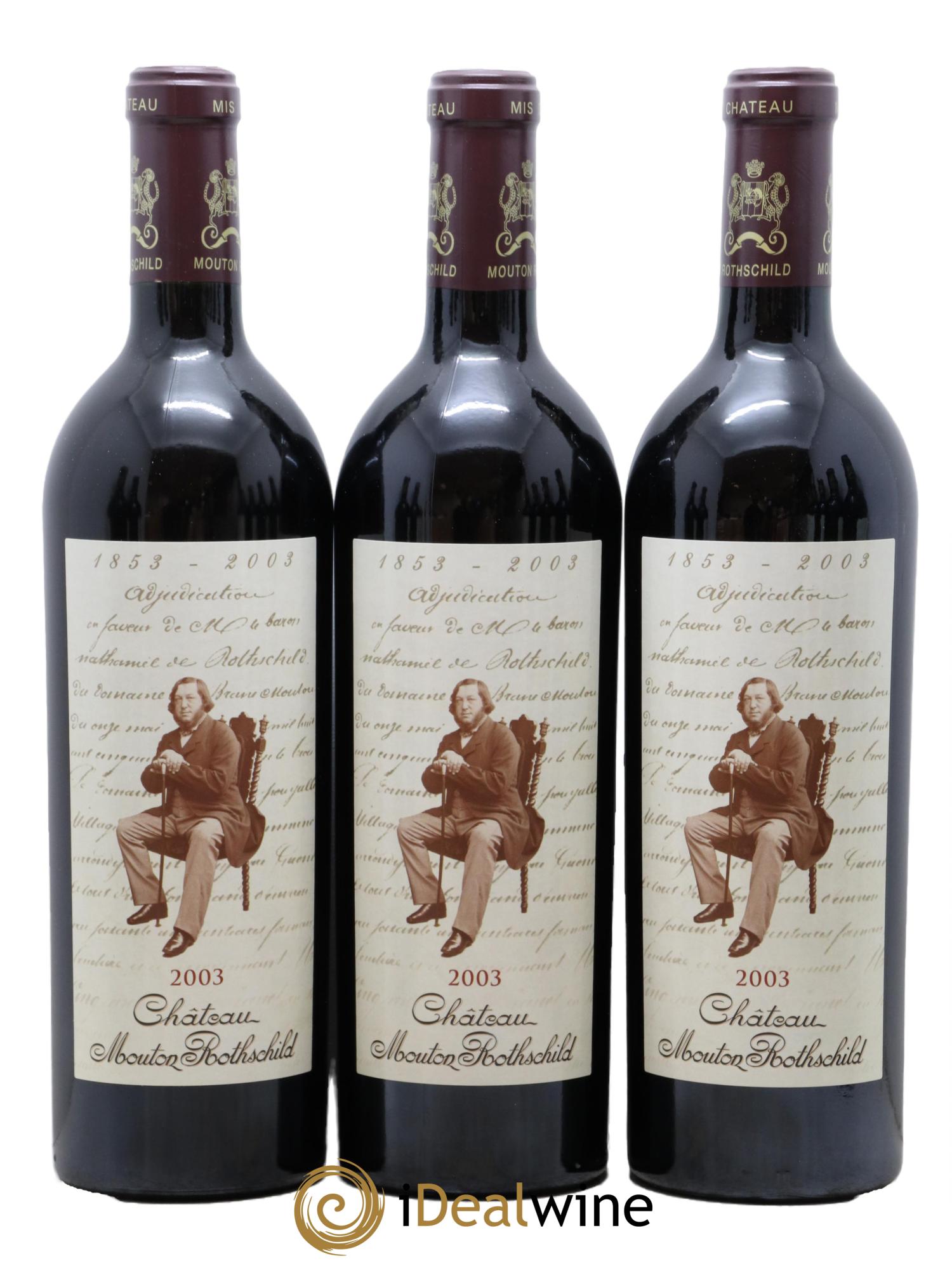 Château Mouton Rothschild 1er Grand Cru Classé  2003 - Lotto di 12 bottiglie - 3