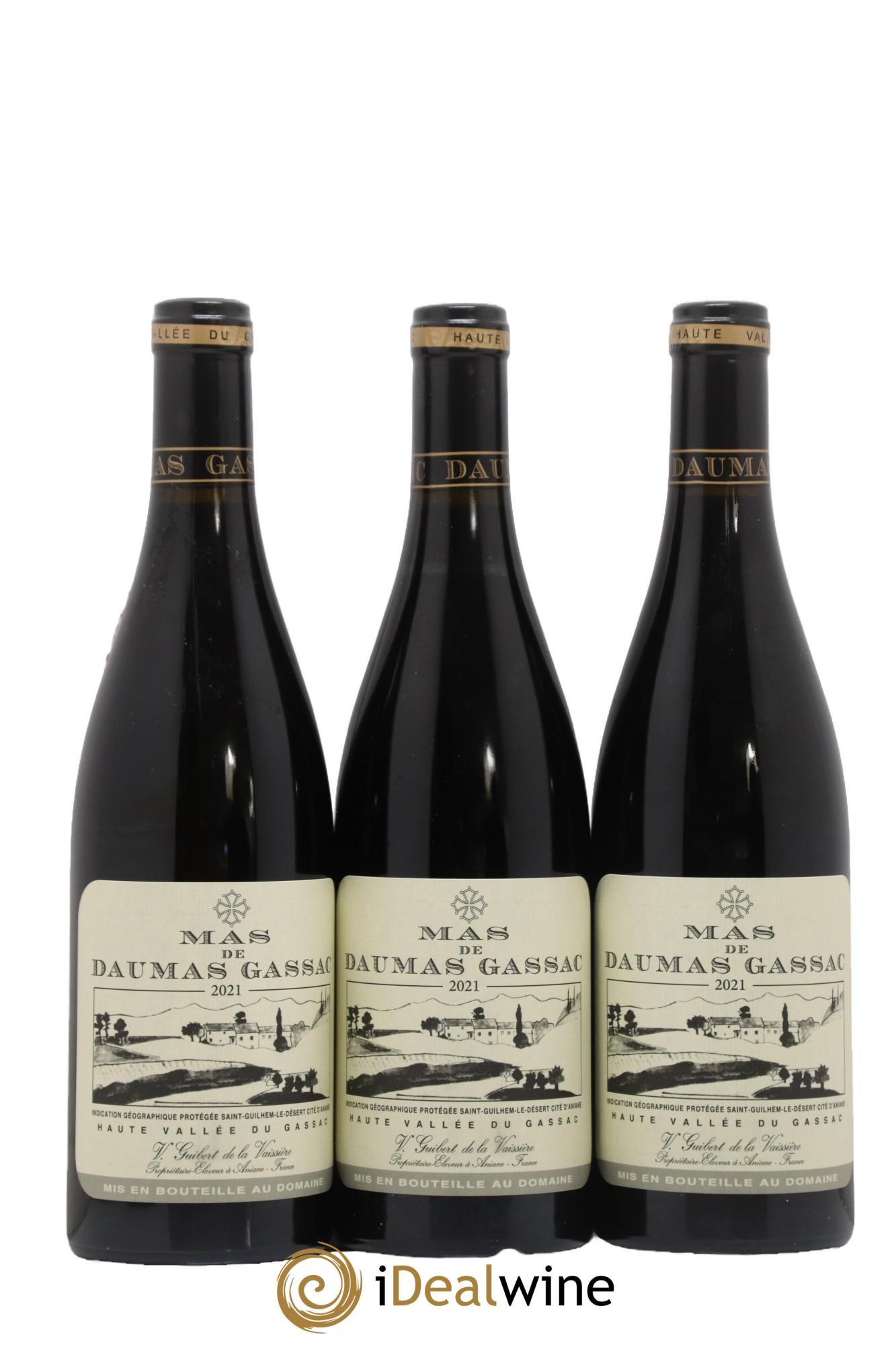 IGP St Guilhem-le-Désert - Cité d'Aniane Mas Daumas Gassac Famille Guibert de La Vaissière 2021 - Lot of 6 bottles - 2