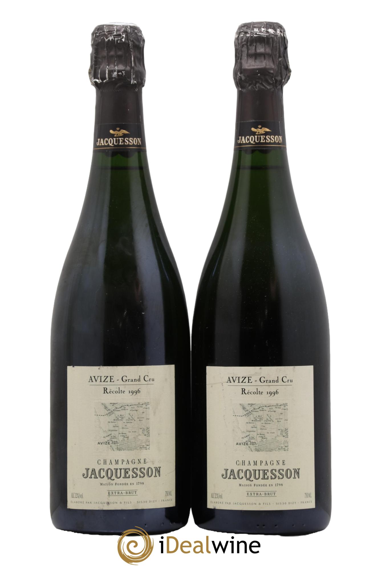 Champagne Avize Grand Cru Jacquesson 1996 - Lot de 2 bouteilles - 0