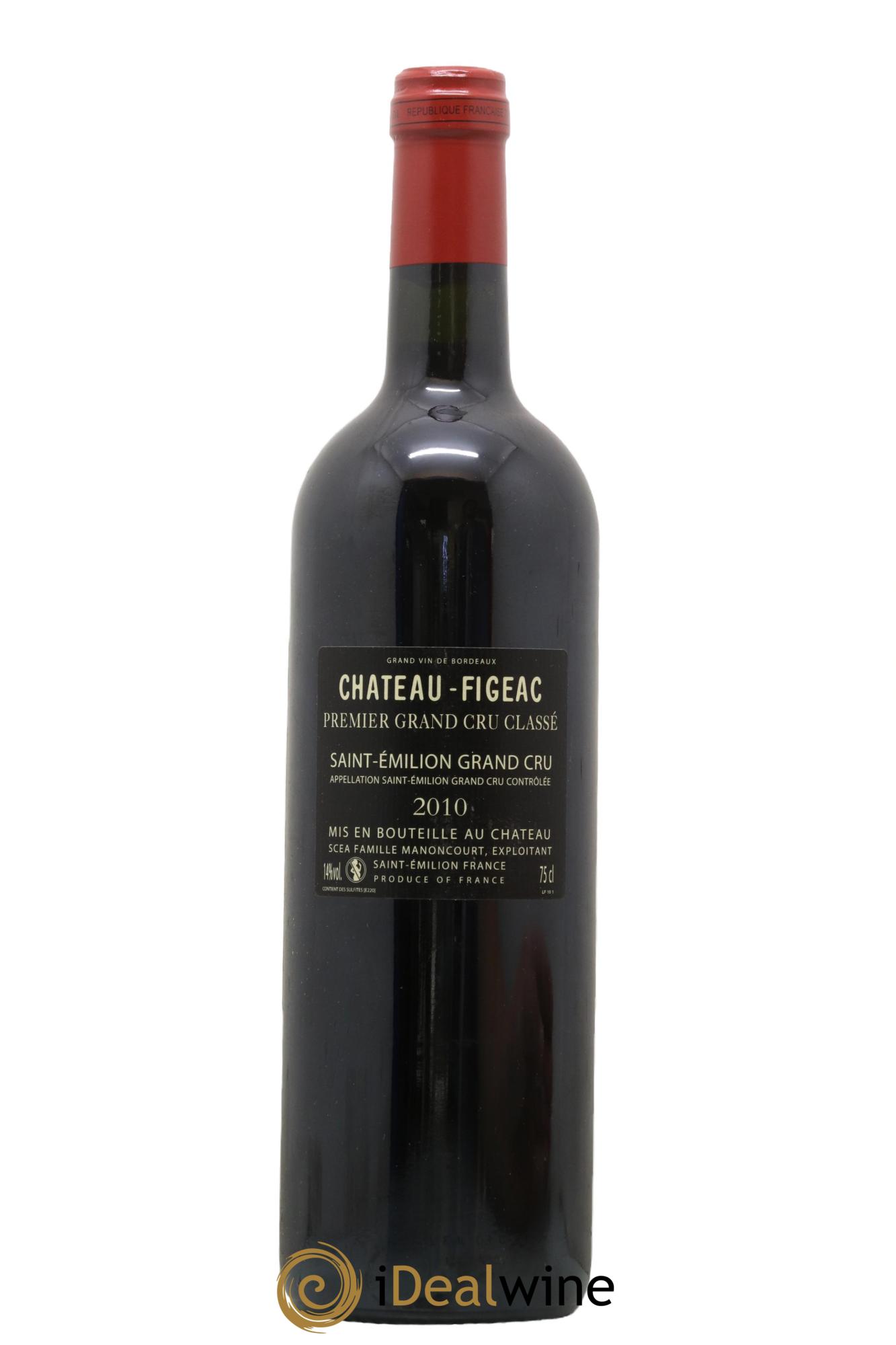 Château Figeac 1er Grand Cru Classé A 2010 - Lot de 1 bouteille - 1