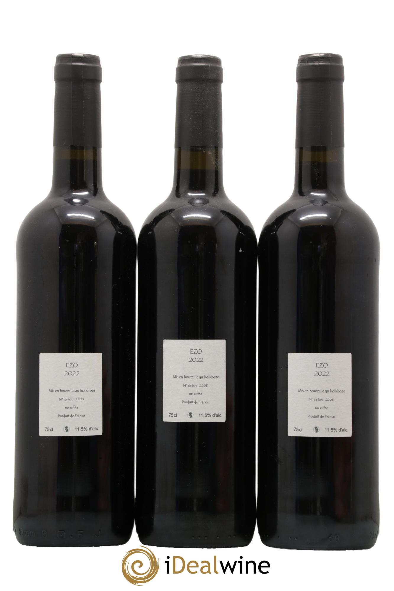 Vin de France Ezo Les Vins du Cabanon - Alain Castex 2022 - Lot de 3 bouteilles - 1