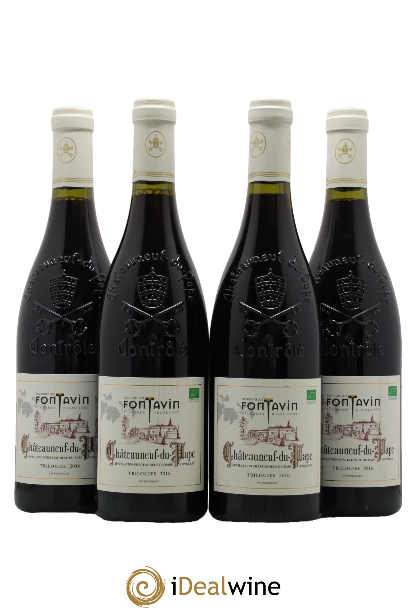 Châteauneuf-du-Pape Trilogies Fontavin 2016 - Lot de 4 bouteilles - 0