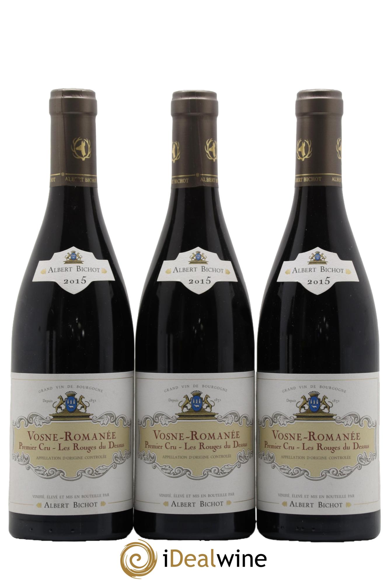 Vosne-Romanée 1er Cru Les Rouges Du Dessus Domaine Du Clos Frantin Albert Bichot 2015 - Lotto di 3 bottiglie - 0