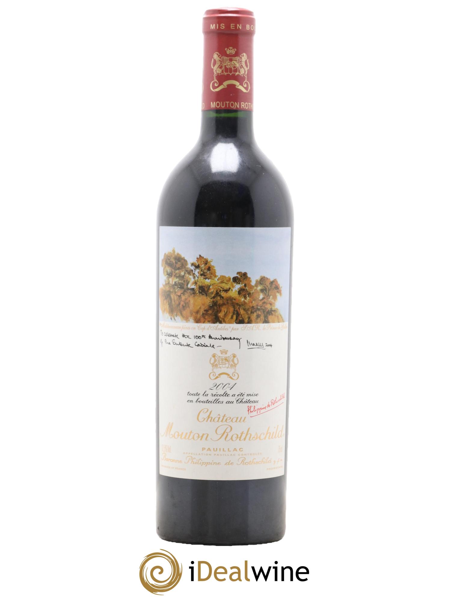 Château Mouton Rothschild 1er Grand Cru Classé 2004 - Lot de 1 bouteille - 0