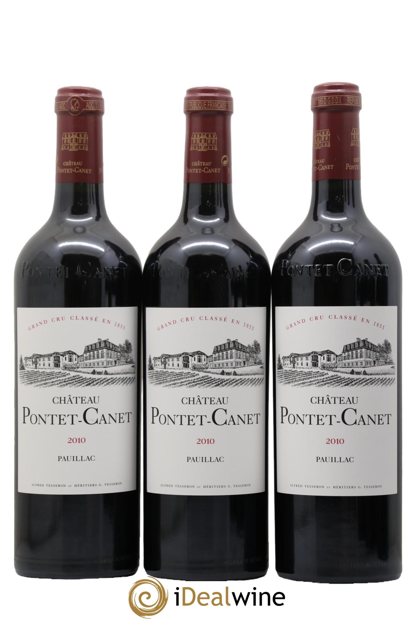 Château Pontet Canet 5ème Grand Cru Classé 2010 - Lot de 6 bouteilles - 1