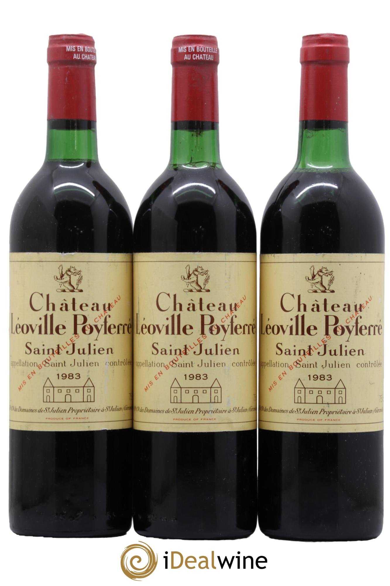 Château Léoville Poyferré 2ème Grand Cru Classé 1983 - Lot of 3 bottles - 0