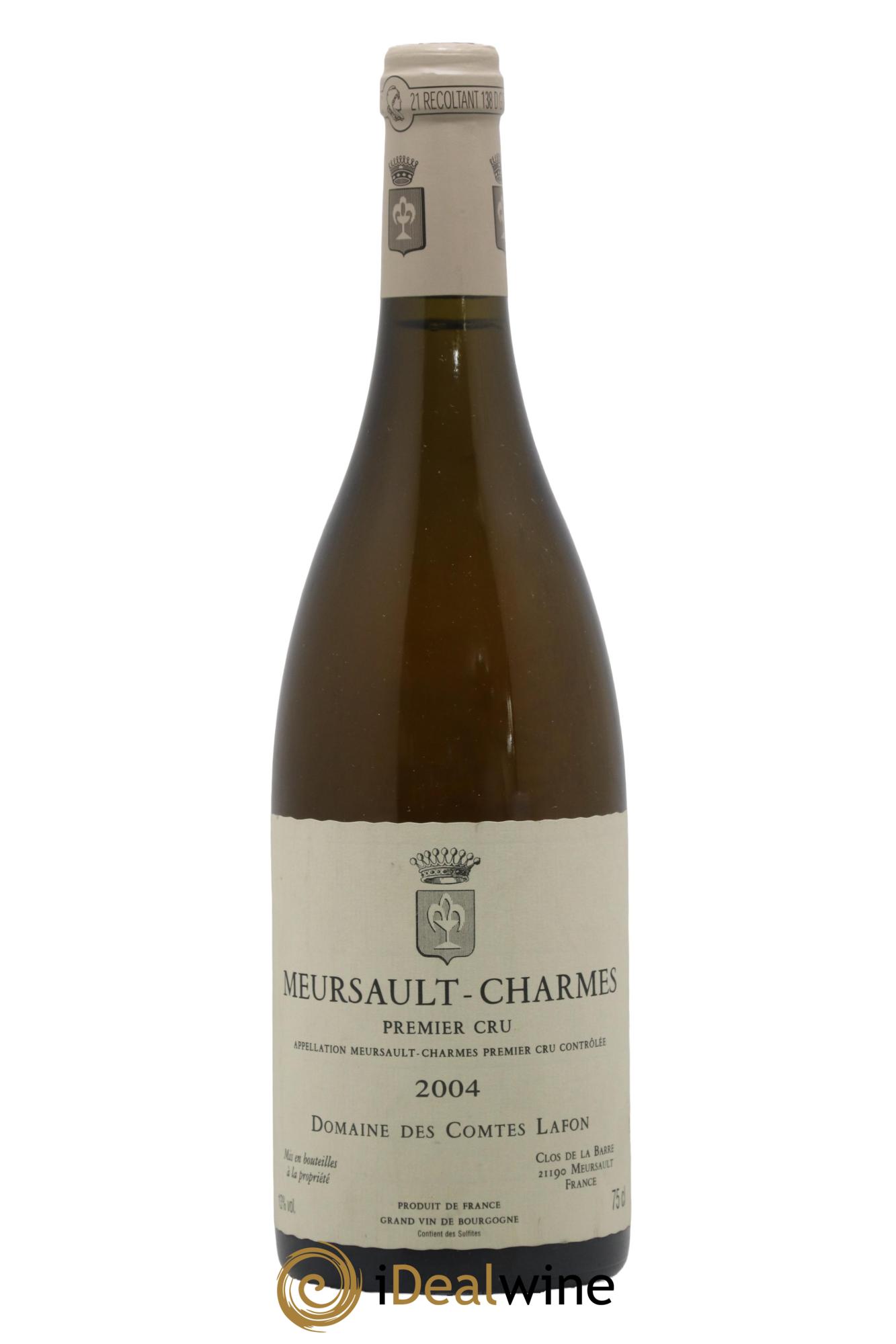 Meursault 1er Cru Charmes Comtes Lafon (Domaine des)  2004 - Lot de 1 bouteille - 0