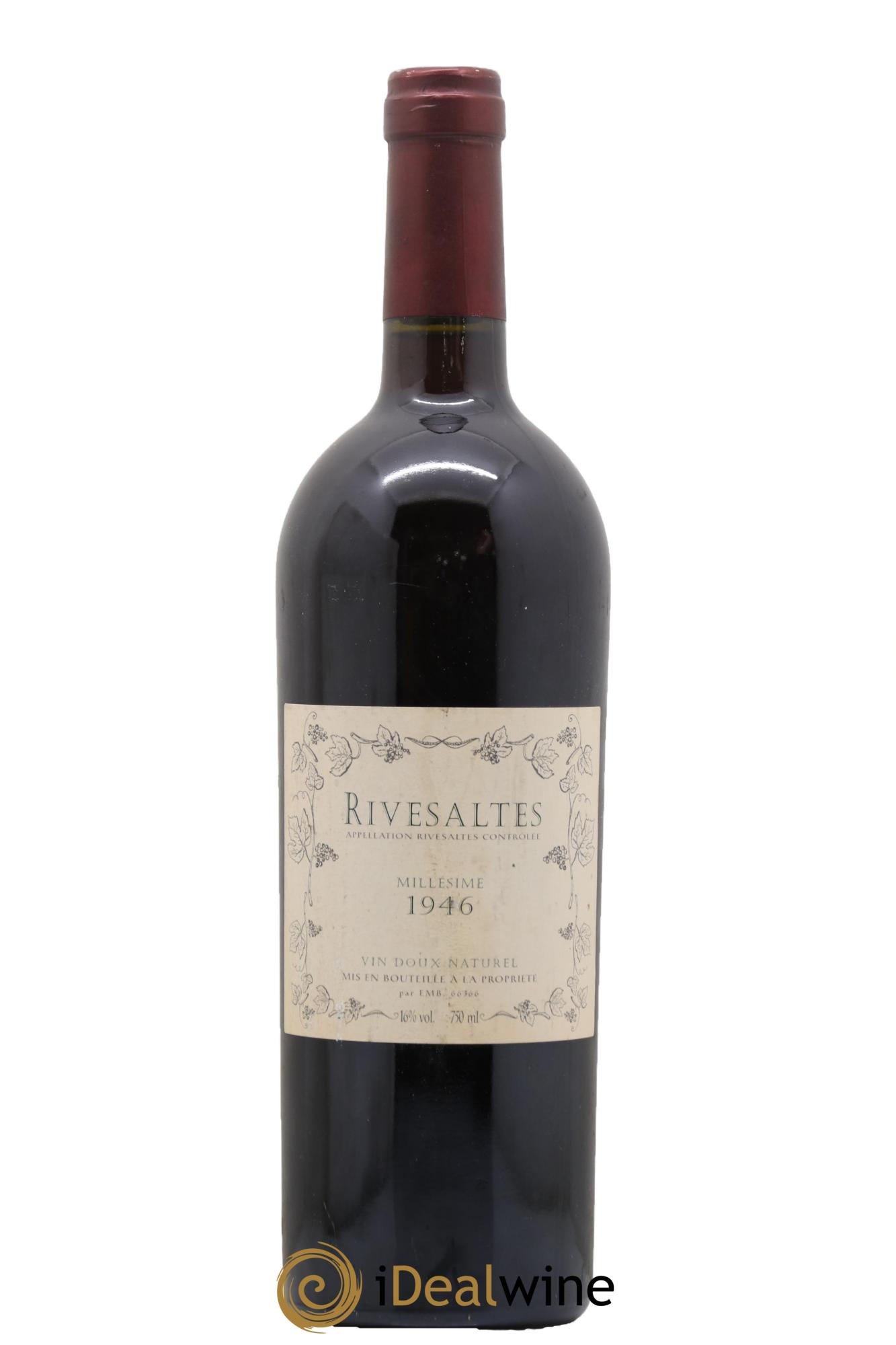 Rivesaltes Cave De Rivesaltes 1946 - Lot de 1 bouteille - 0