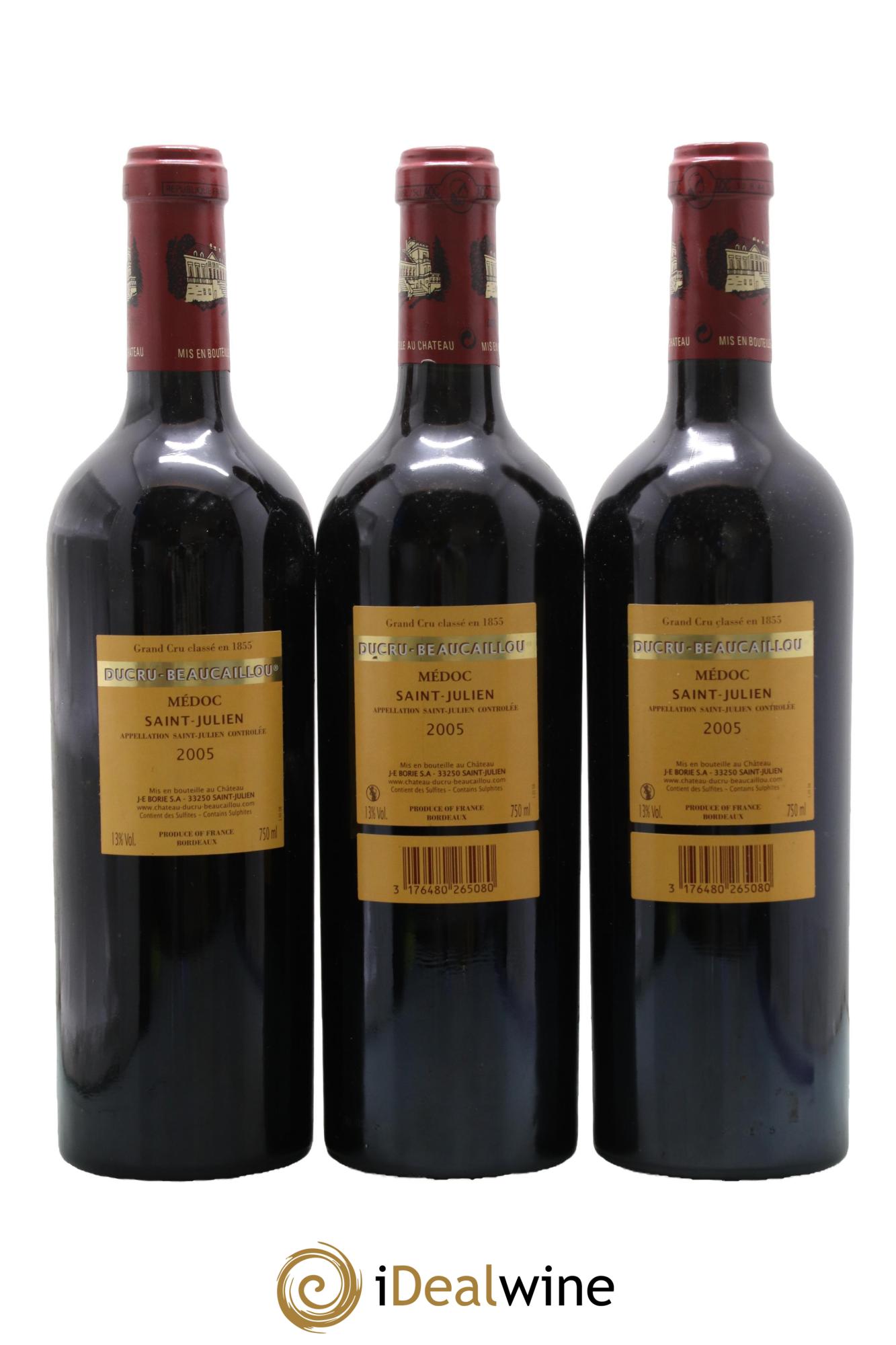 Château Ducru Beaucaillou 2ème Grand Cru Classé 2005 - Posten von 3 Flaschen - 1