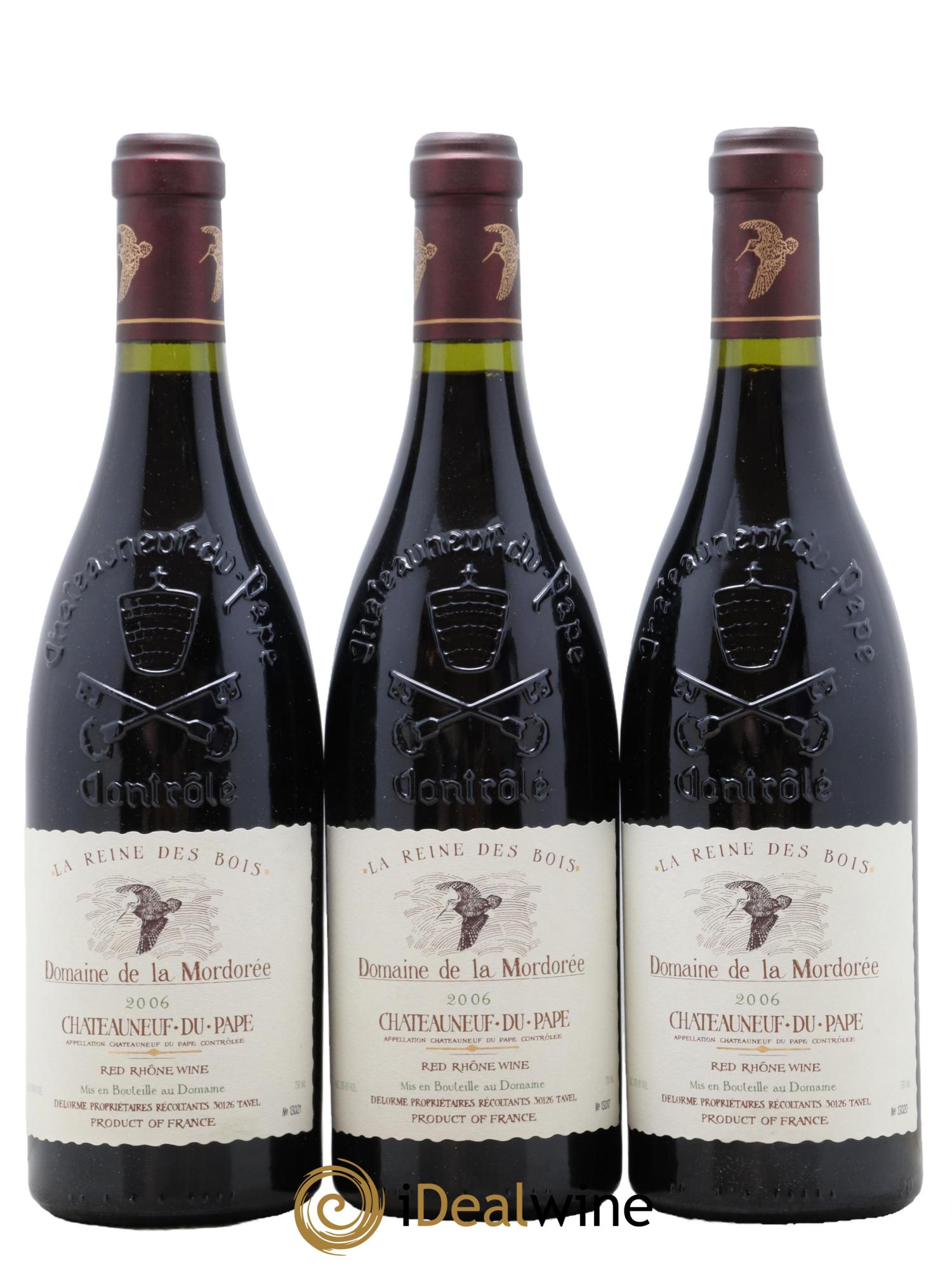 Châteauneuf-du-Pape  Cuvée de la Reine des Bois La Mordorée (Domaine de) 2006 - Lot de 3 bouteilles - 0