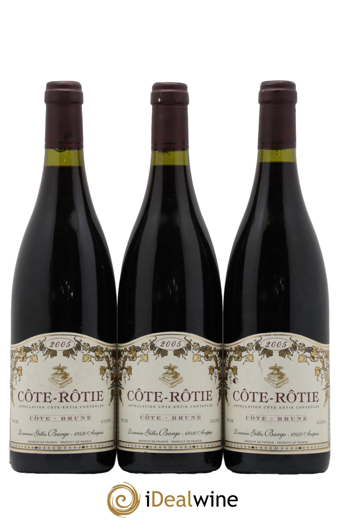 Côte-Rôtie Côte-Brune Barge (Domaine) 2005 - Posten von 3 Flaschen - 0