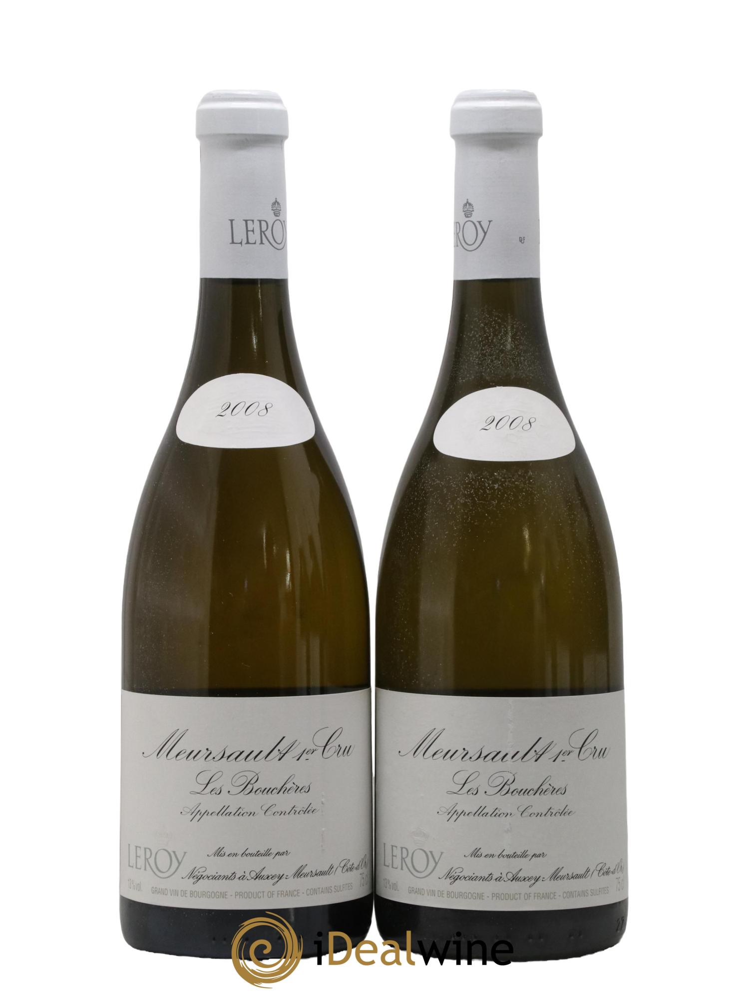 Meursault 1er Cru Les Bouchères Leroy SA 2008 - Posten von 2 Flaschen - 0