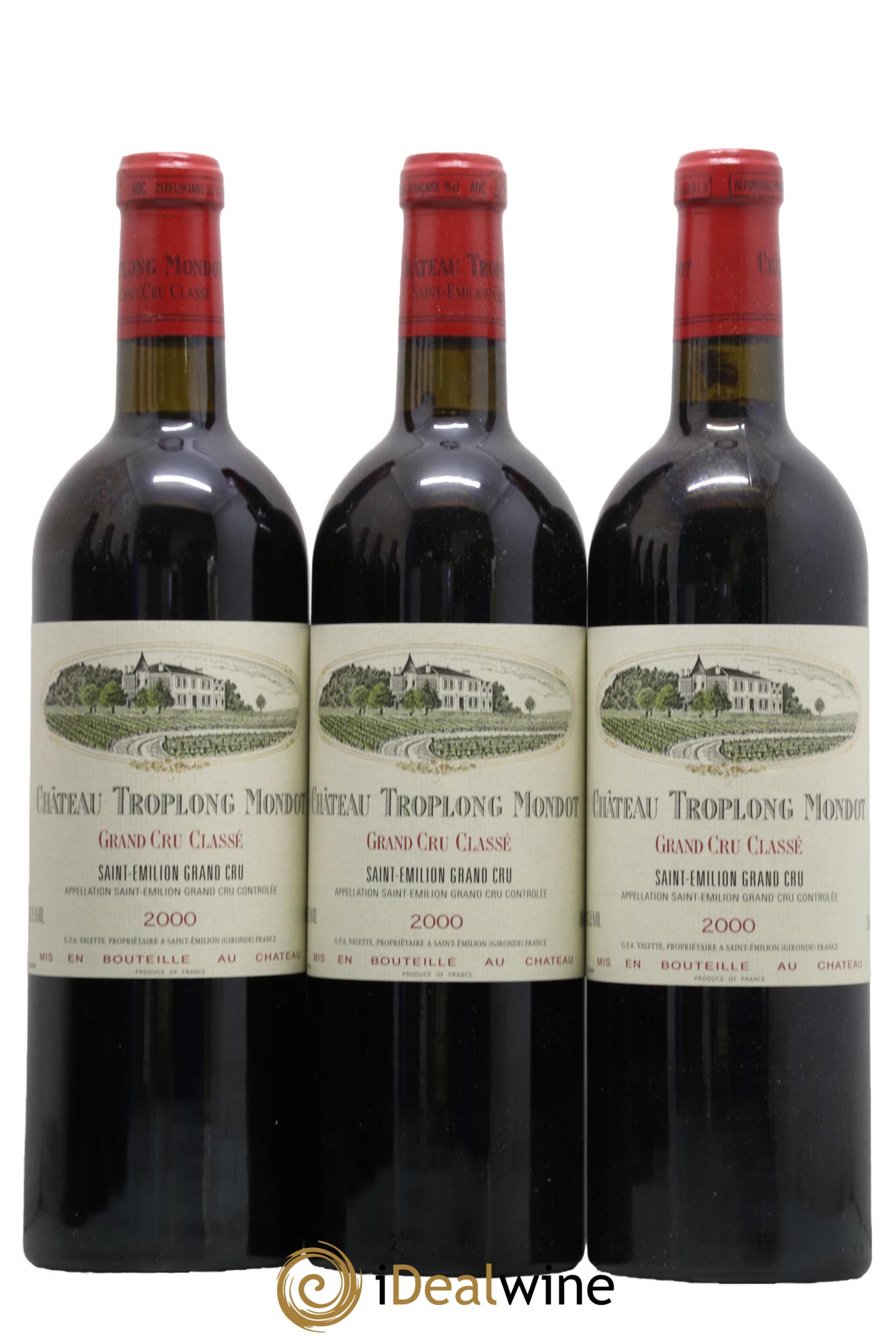 Château Troplong Mondot 1er Grand Cru Classé B 2000 - Lot de 6 bouteilles - 1