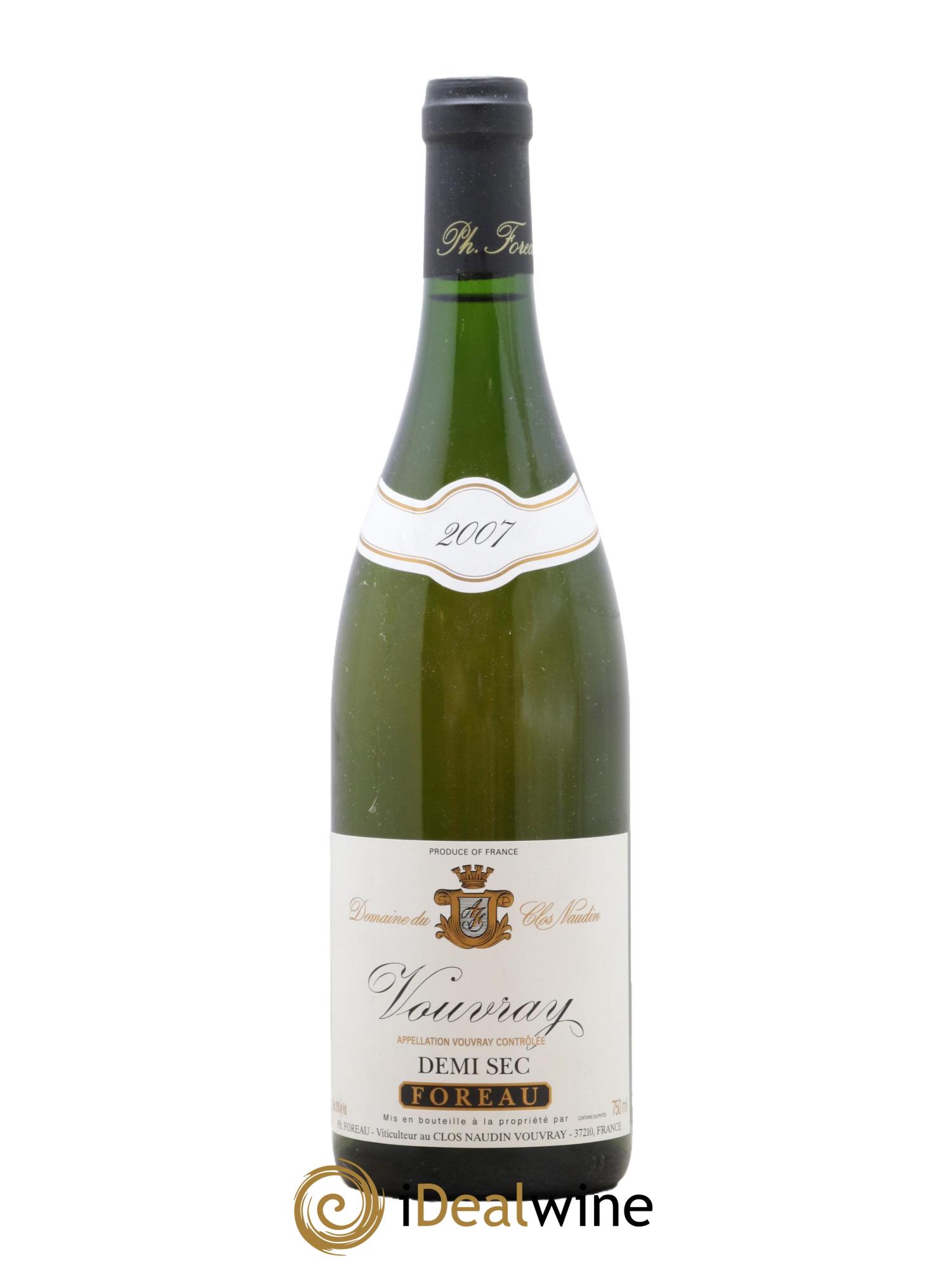 Vouvray Demi-Sec Clos Naudin - Philippe Foreau 2007 - Lot de 1 bouteille - 0