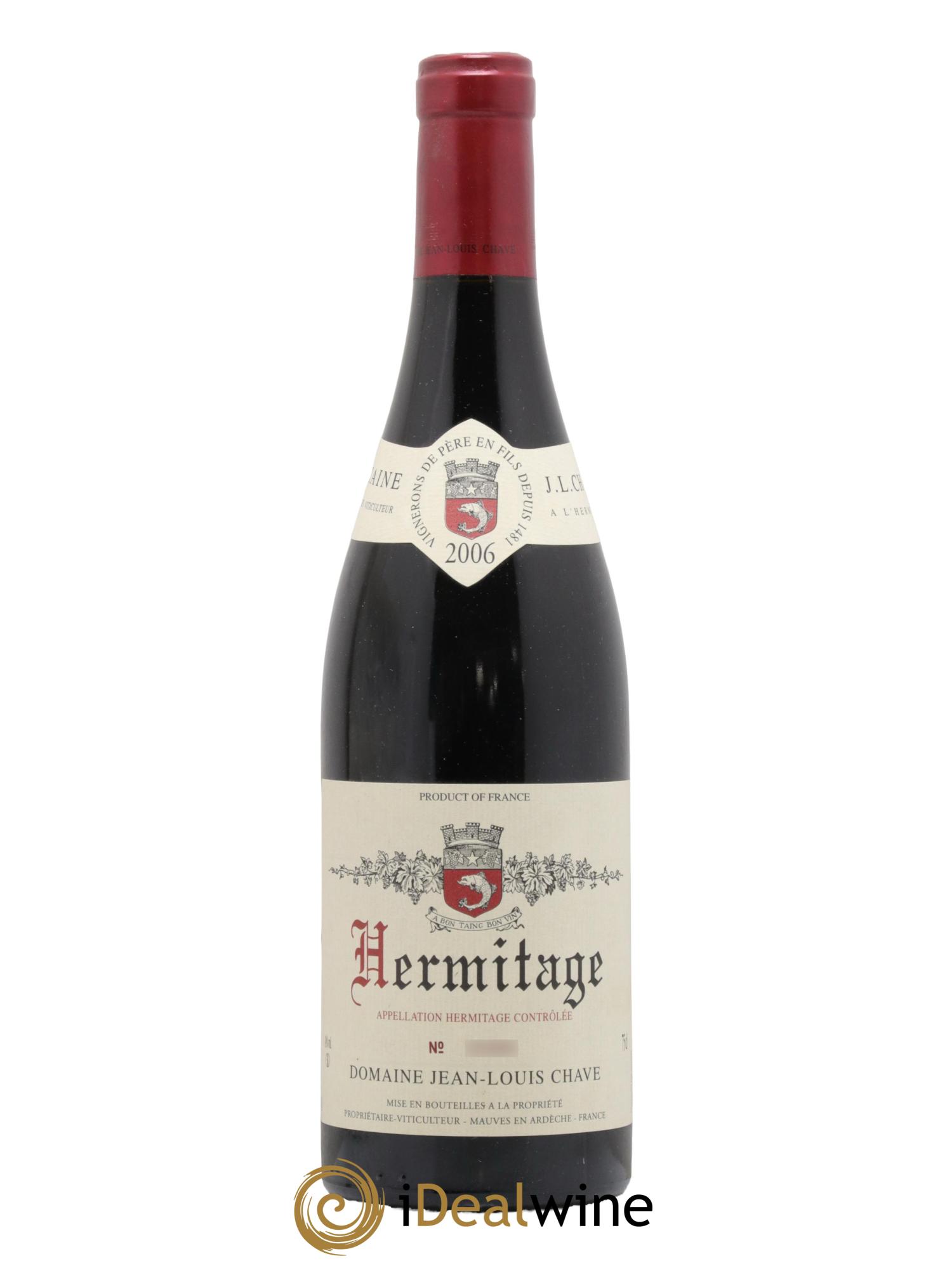 Hermitage Jean-Louis Chave 2006 - Posten von 1 Flasche - 0