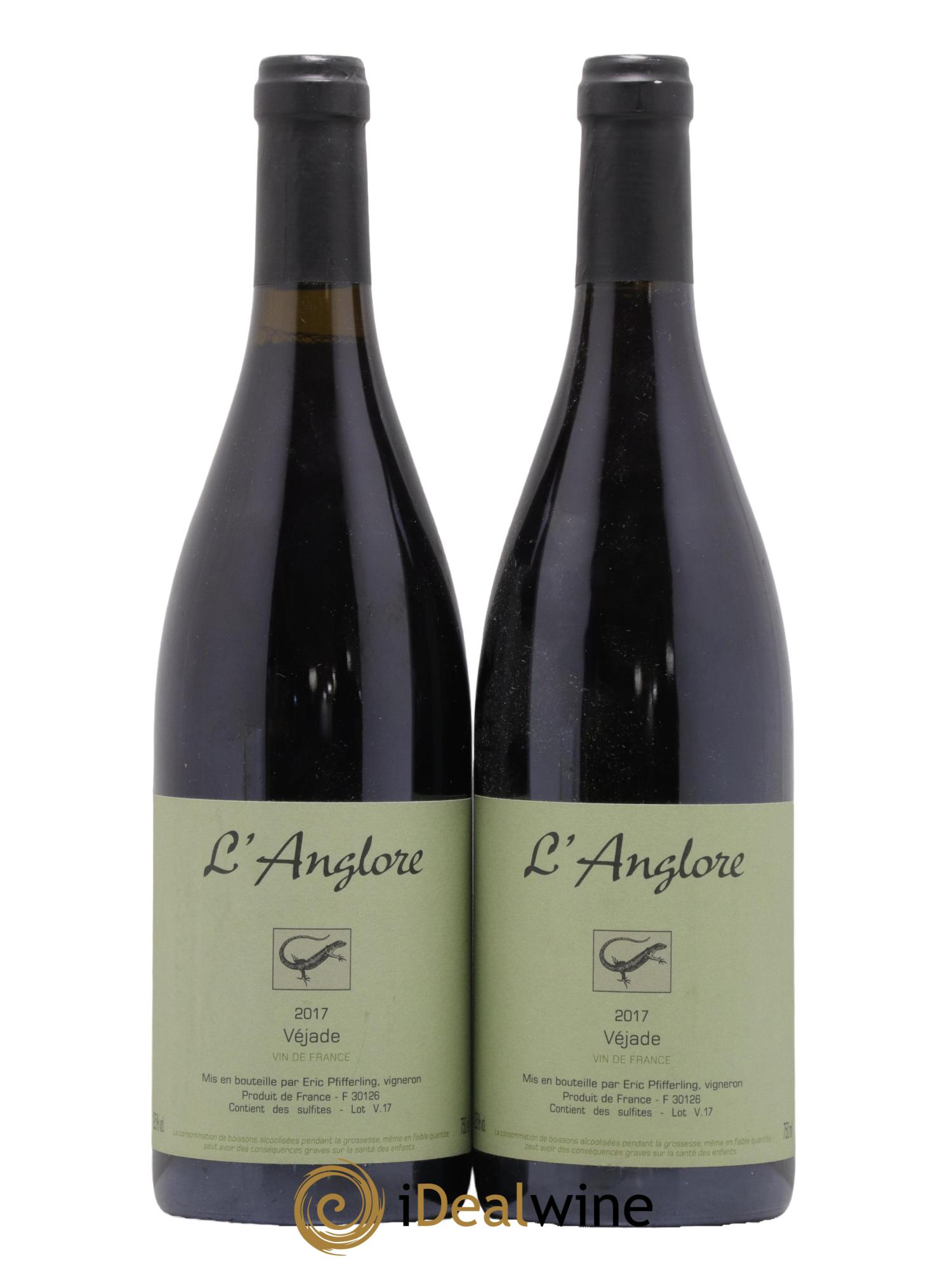 Vin de France Véjade L'Anglore 2017 - Lot of 2 bottles - 0