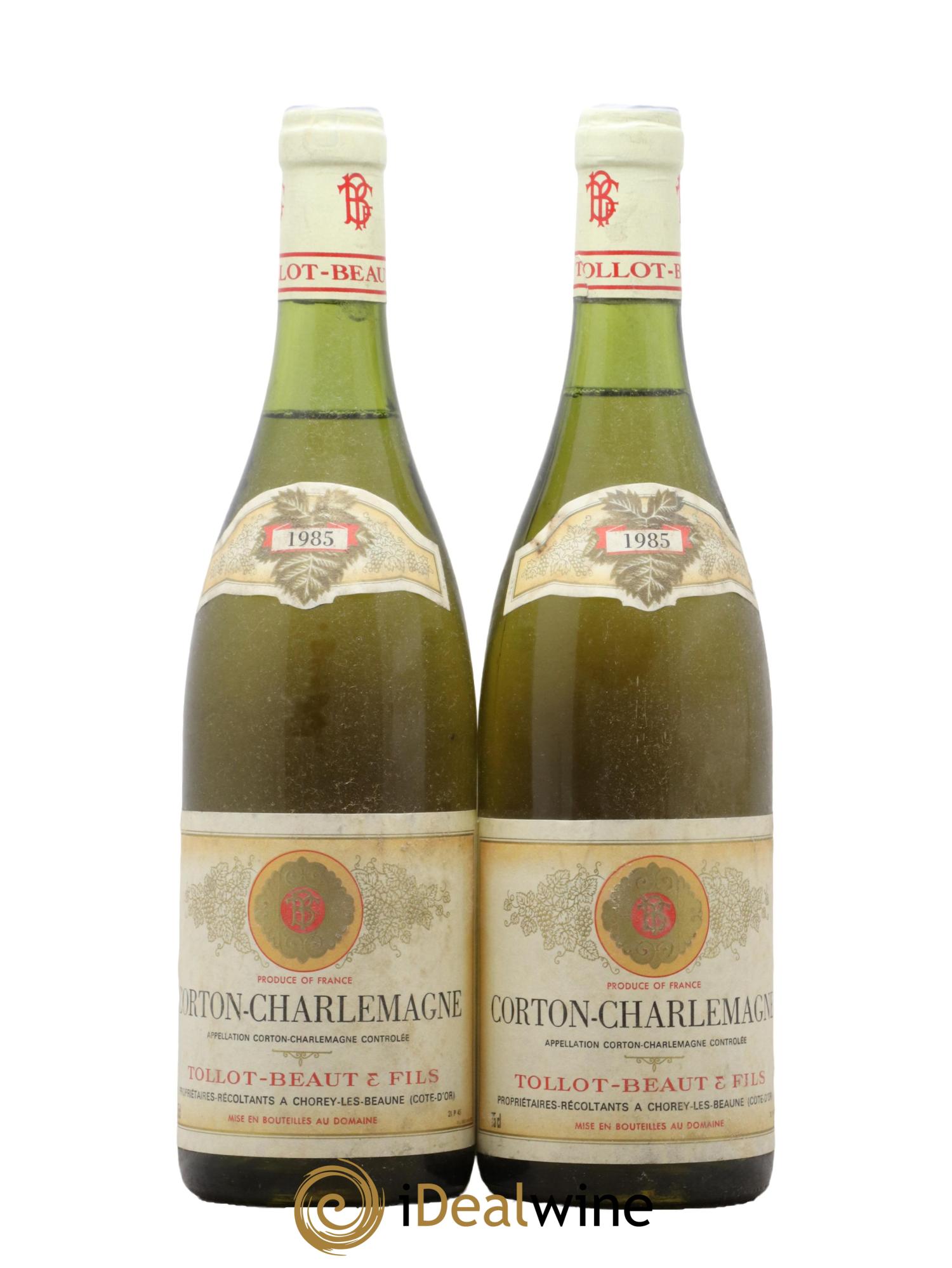 Corton-Charlemagne Grand Cru Tollot Beaut (Domaine) 1985 - Lot of 2 bottles - 0