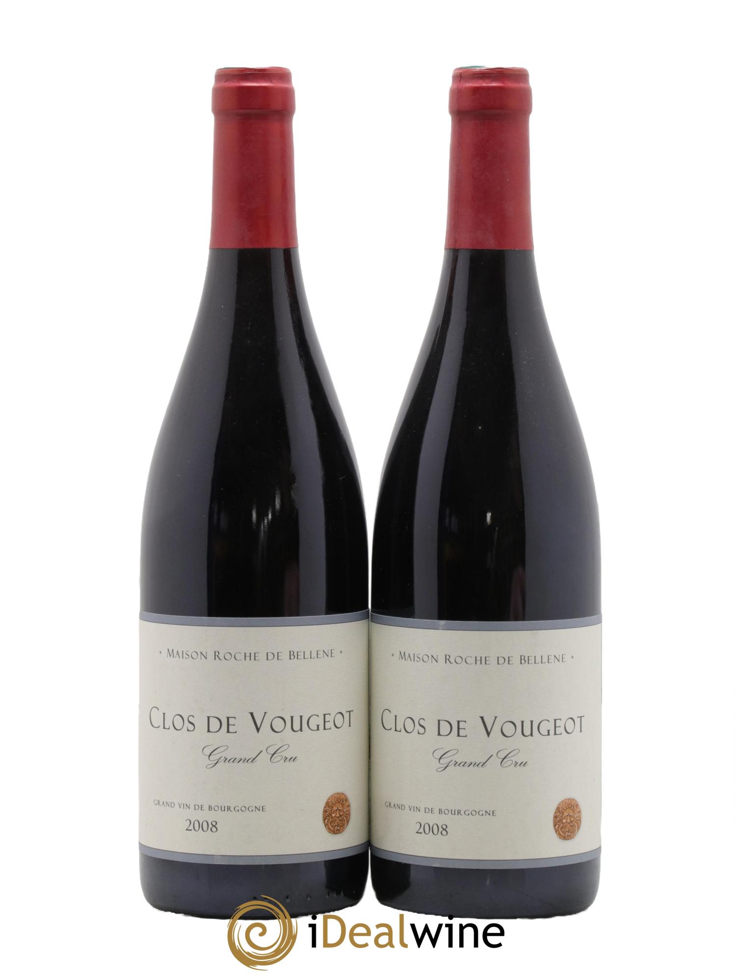 Clos de Vougeot Grand Cru Maison Roche de Bellene 2008 - Lot of 2 bottles - 0