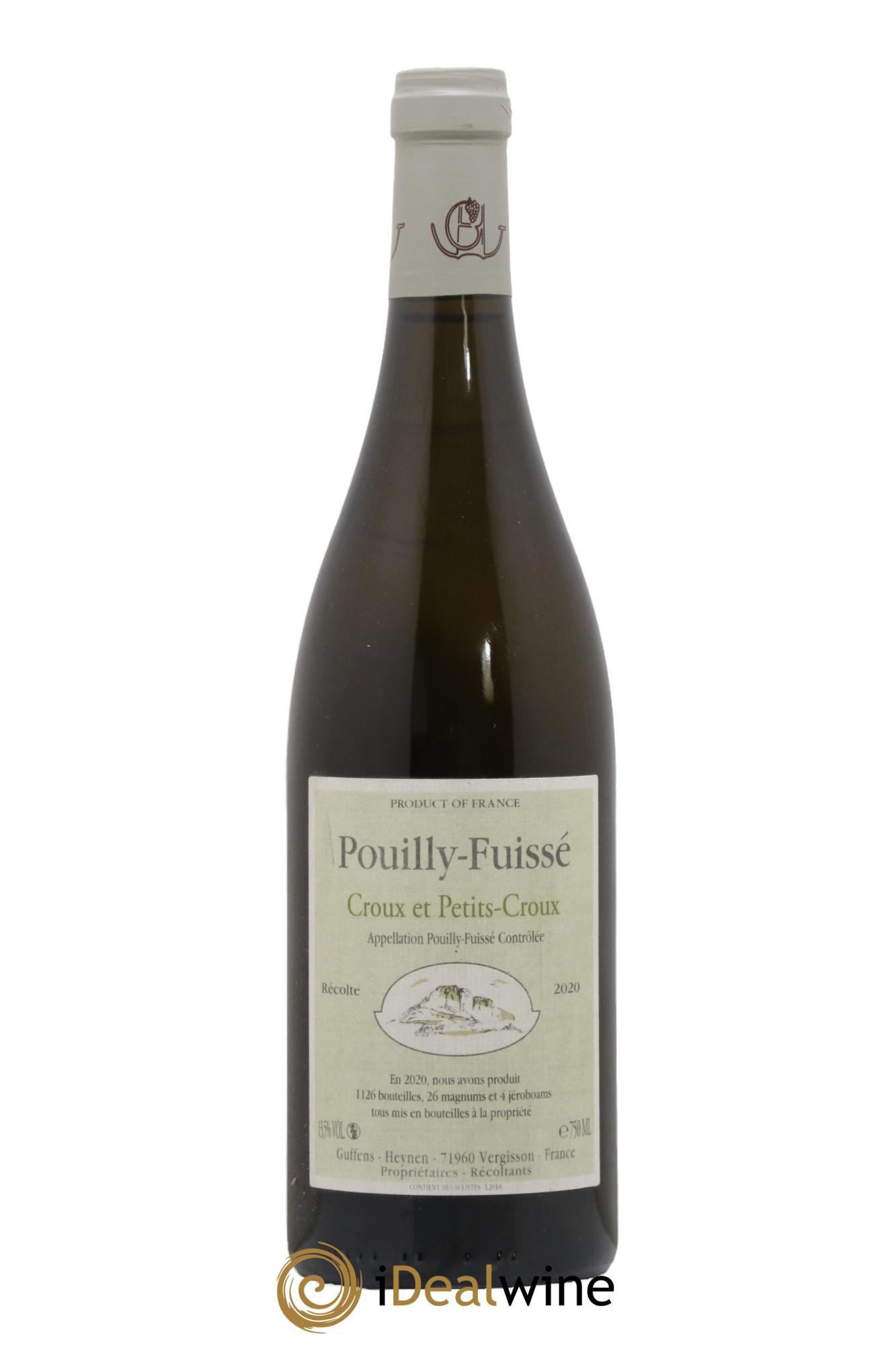 Pouilly-Fuissé Clos des Petits Croux Guffens-Heynen 2020 - Posten von 1 Flasche - 0