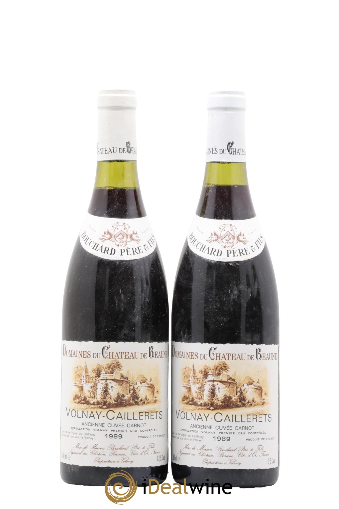 Volnay 1er Cru Caillerets - Ancienne Cuvée Carnot Bouchard Père & Fils 1989 - Posten von 2 Flaschen - 0